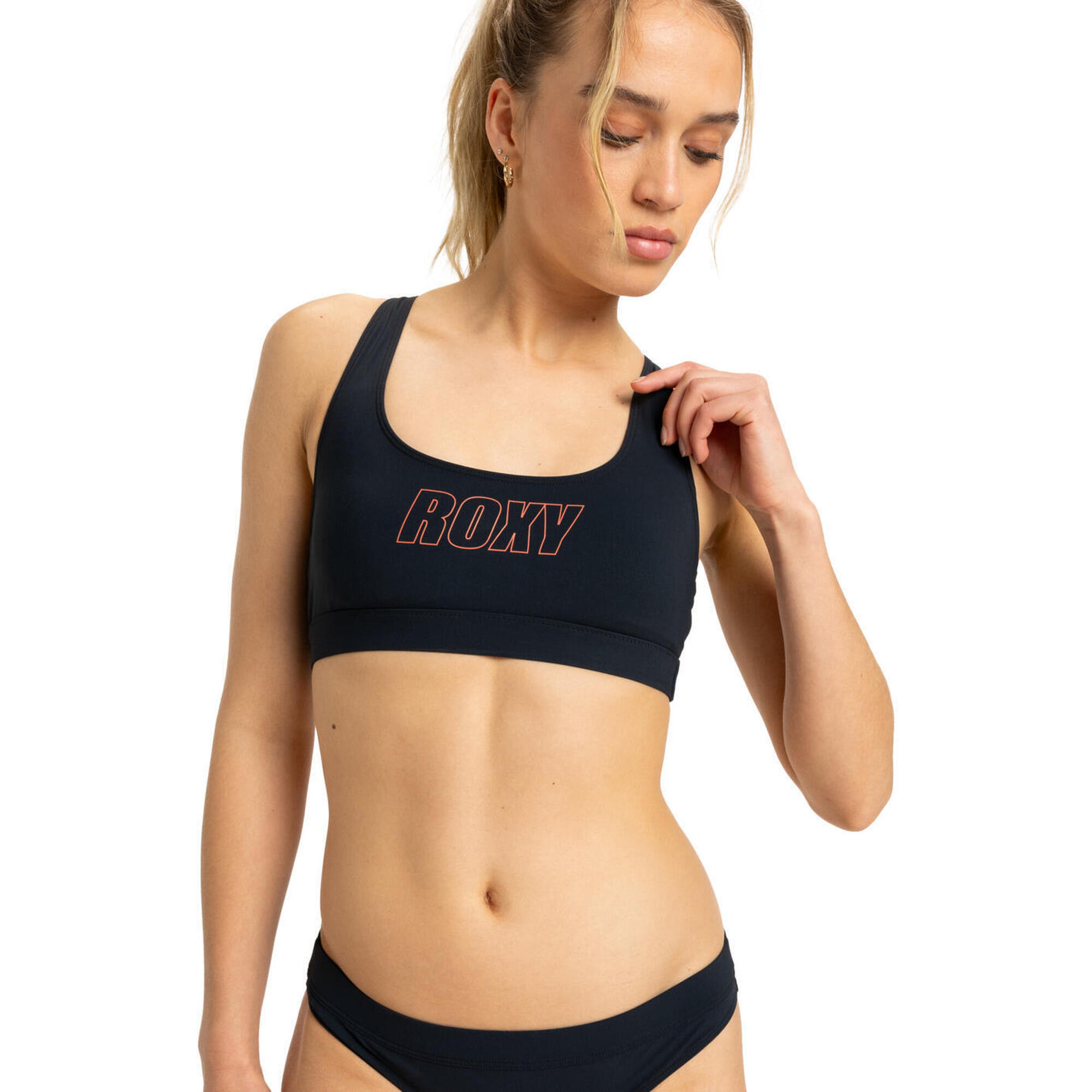 Stanik bikini typu bralette dla Kobiety ROXY ACTIVE Czarny