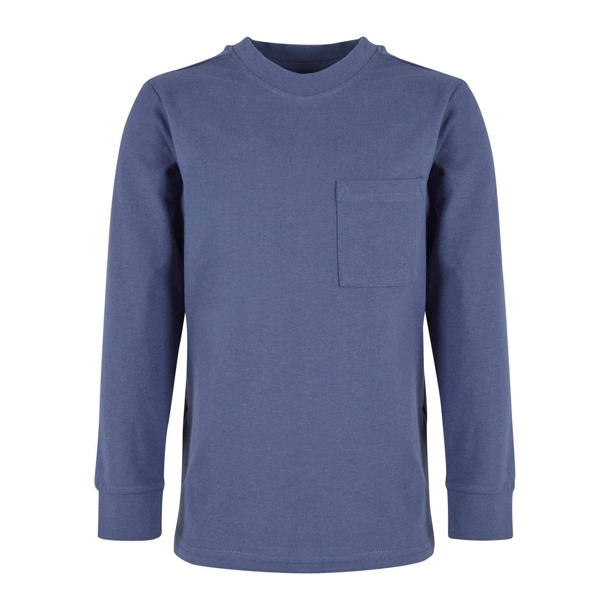 Chłopięca Koszulka Z Długim Rękawem Z Kieszenią O Dużej Gramaturze