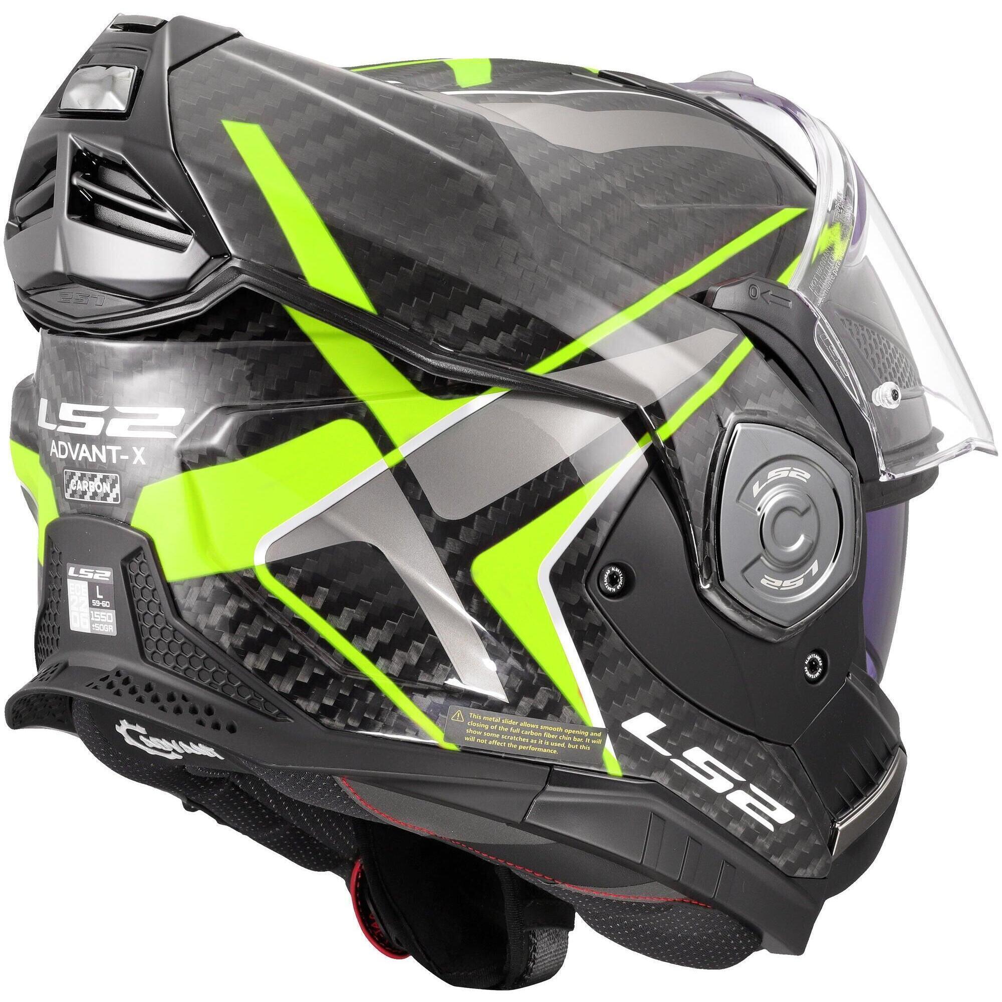 Kask modułowy LS2 FF901 Advant X Carbon Future II XXL czarny/żółty
