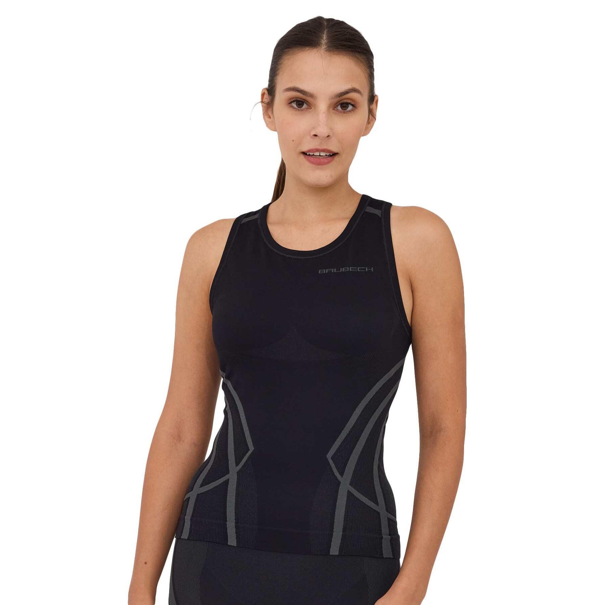 Bezrękawnik damski z wąskim ramiączkiem Brubeck FITNESS