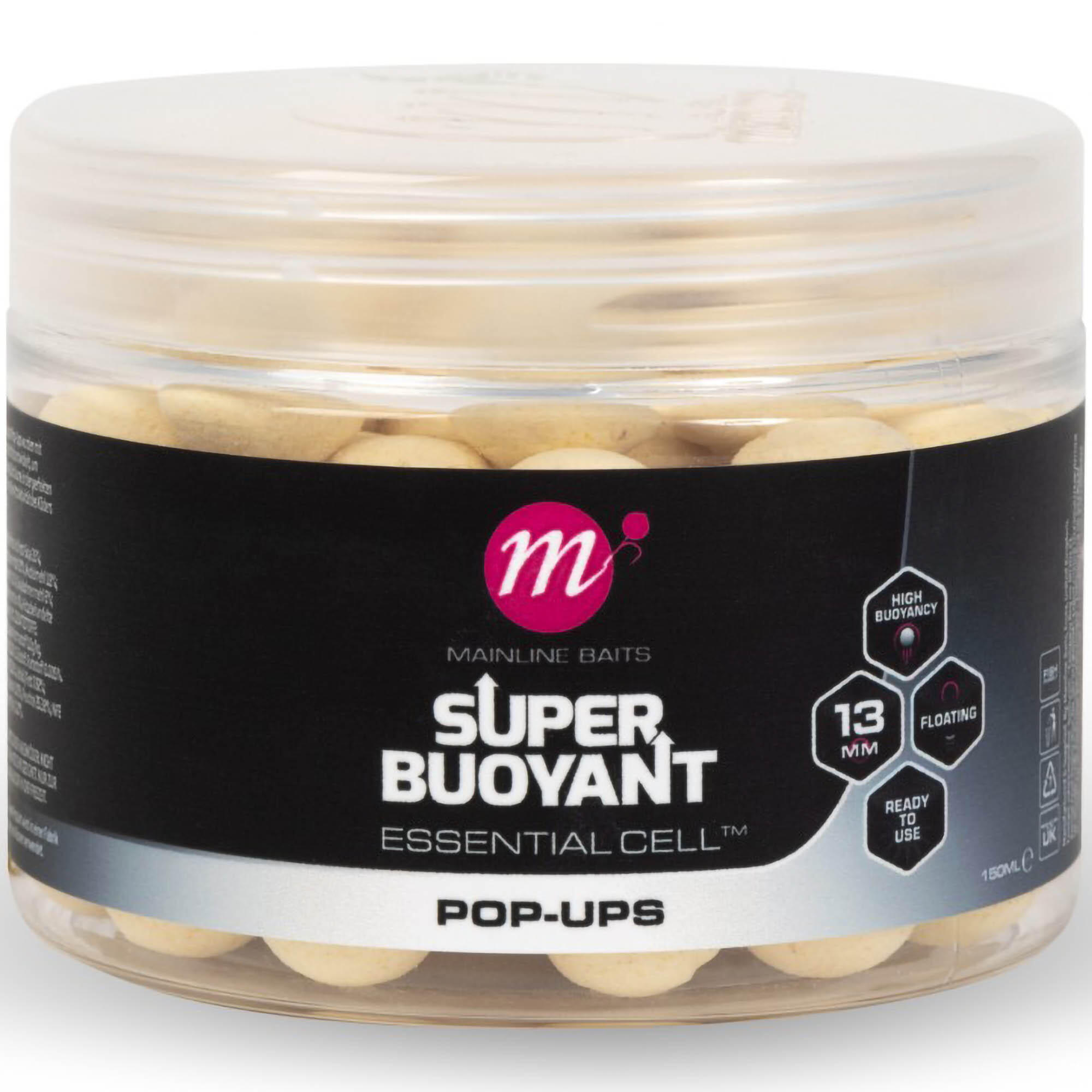 Przynęta Kulki Mainline Essential Cell Super Buoyant Pop-Ups 13mm White