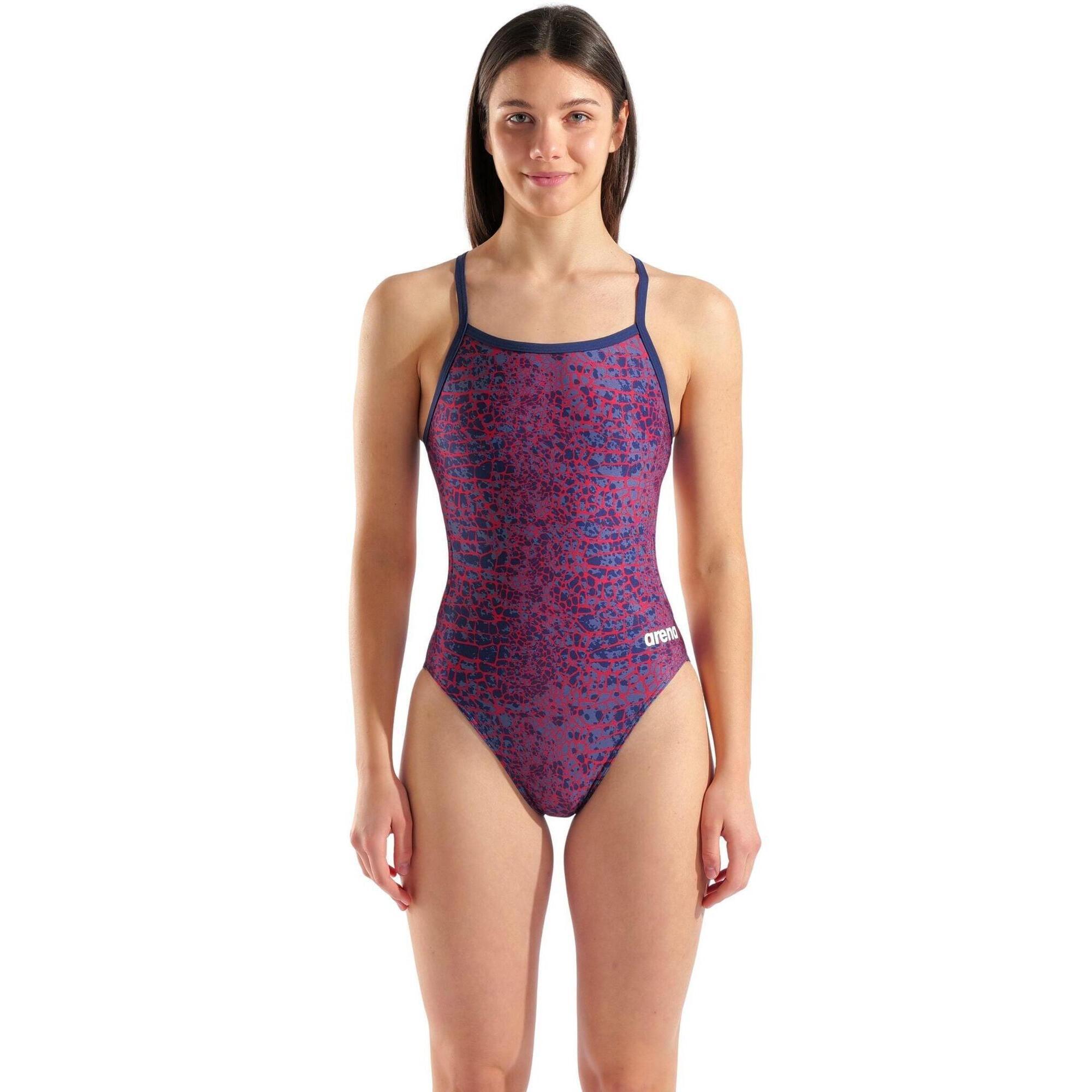 Strój Kąpielowy Damski Arena Snakeskin Swimsuit Challengeback