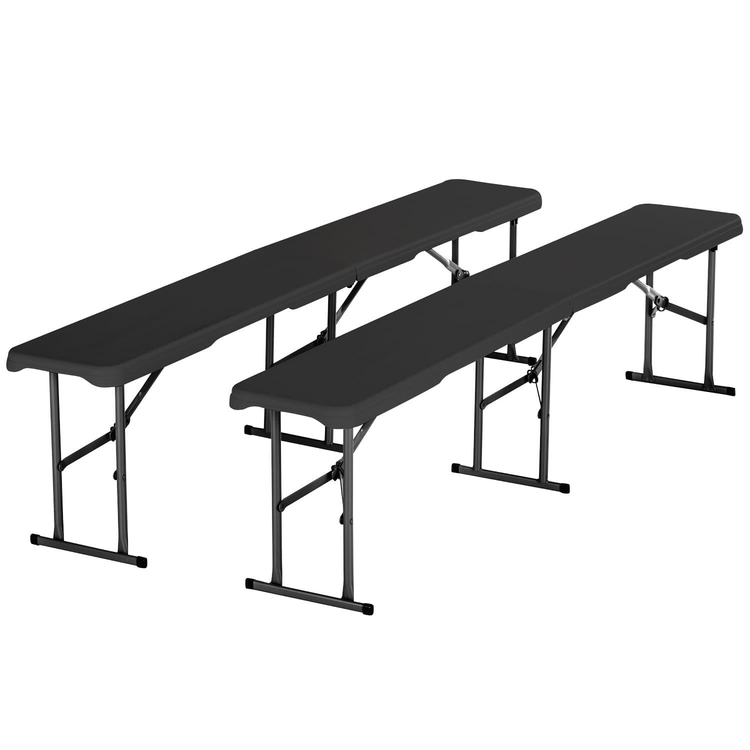 Zestaw 2 ławki kempingowe, turystyczne składane Masi, do 300 kg każda