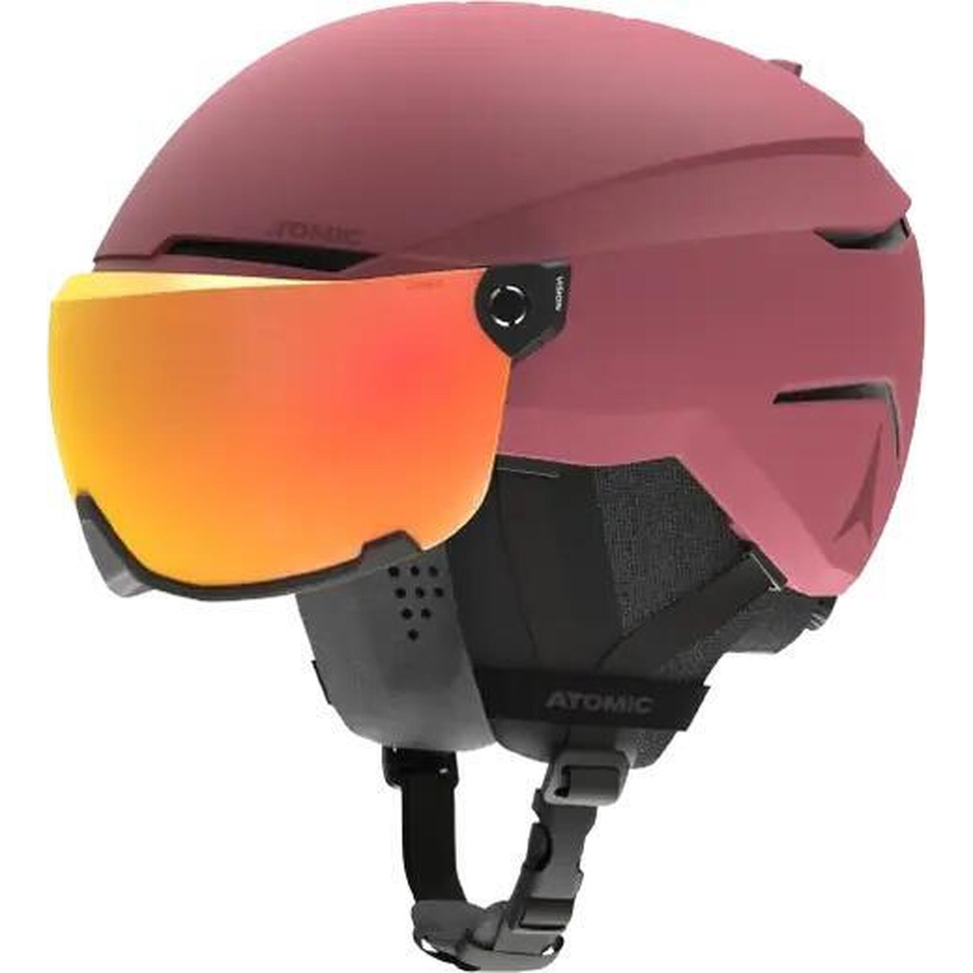 Sporty zimowe Kaski Atomic Savor Visor Stereo Kask Narciarski - L - Maroon