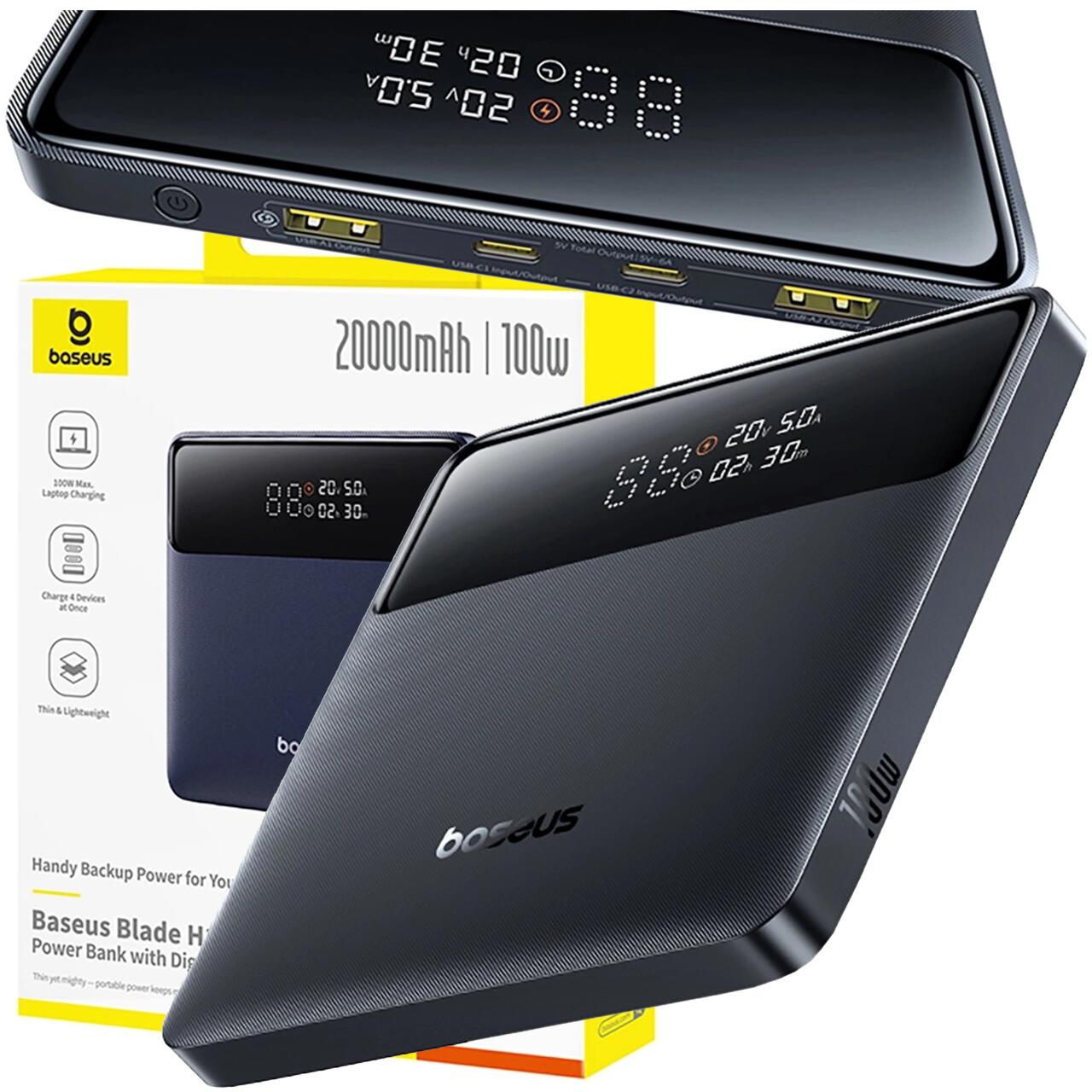 Baseus Powerbank 20000 mAh 100W USB-C USB-A