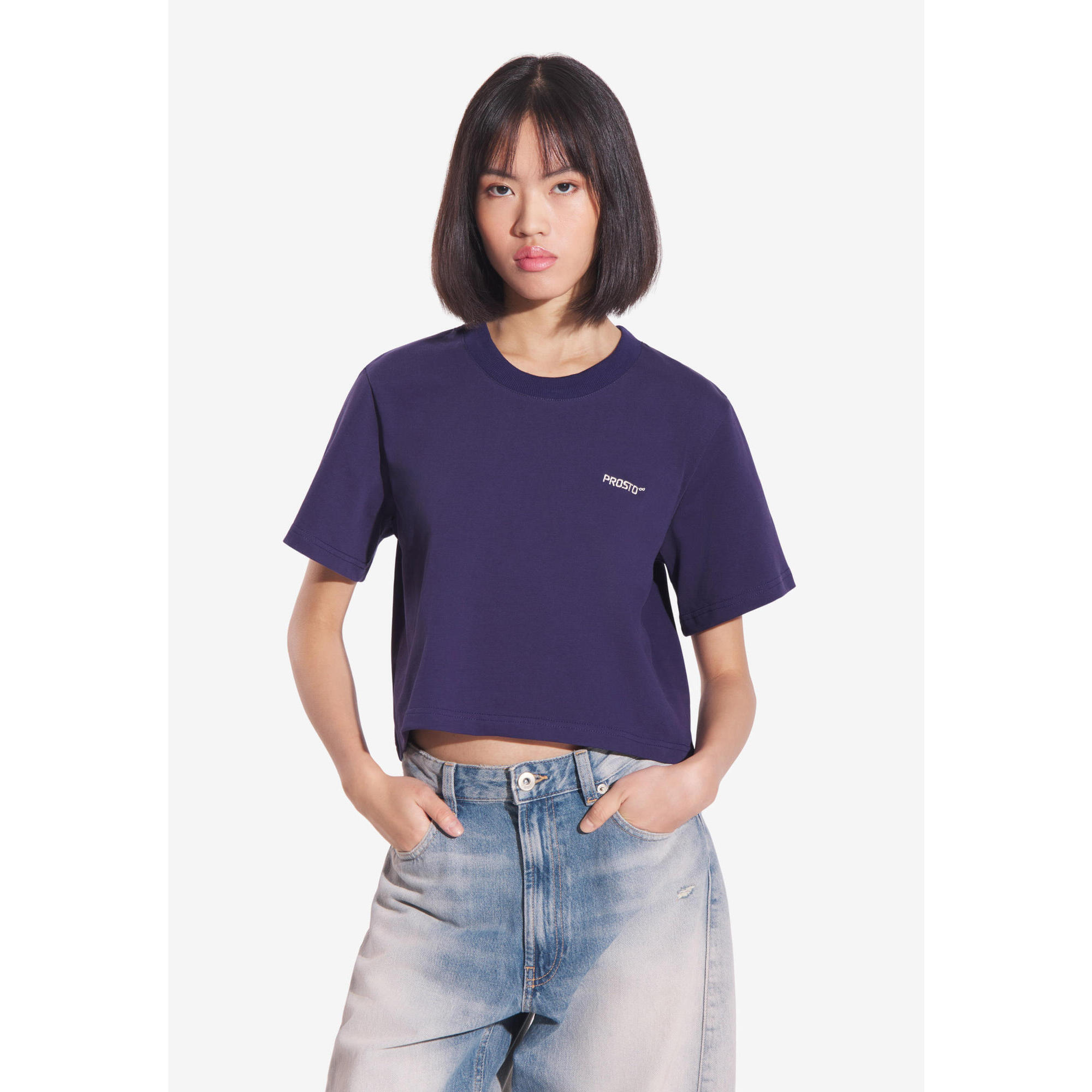 Koszulka sportowa damska Prosto Heavyweight z krótkim rękawem