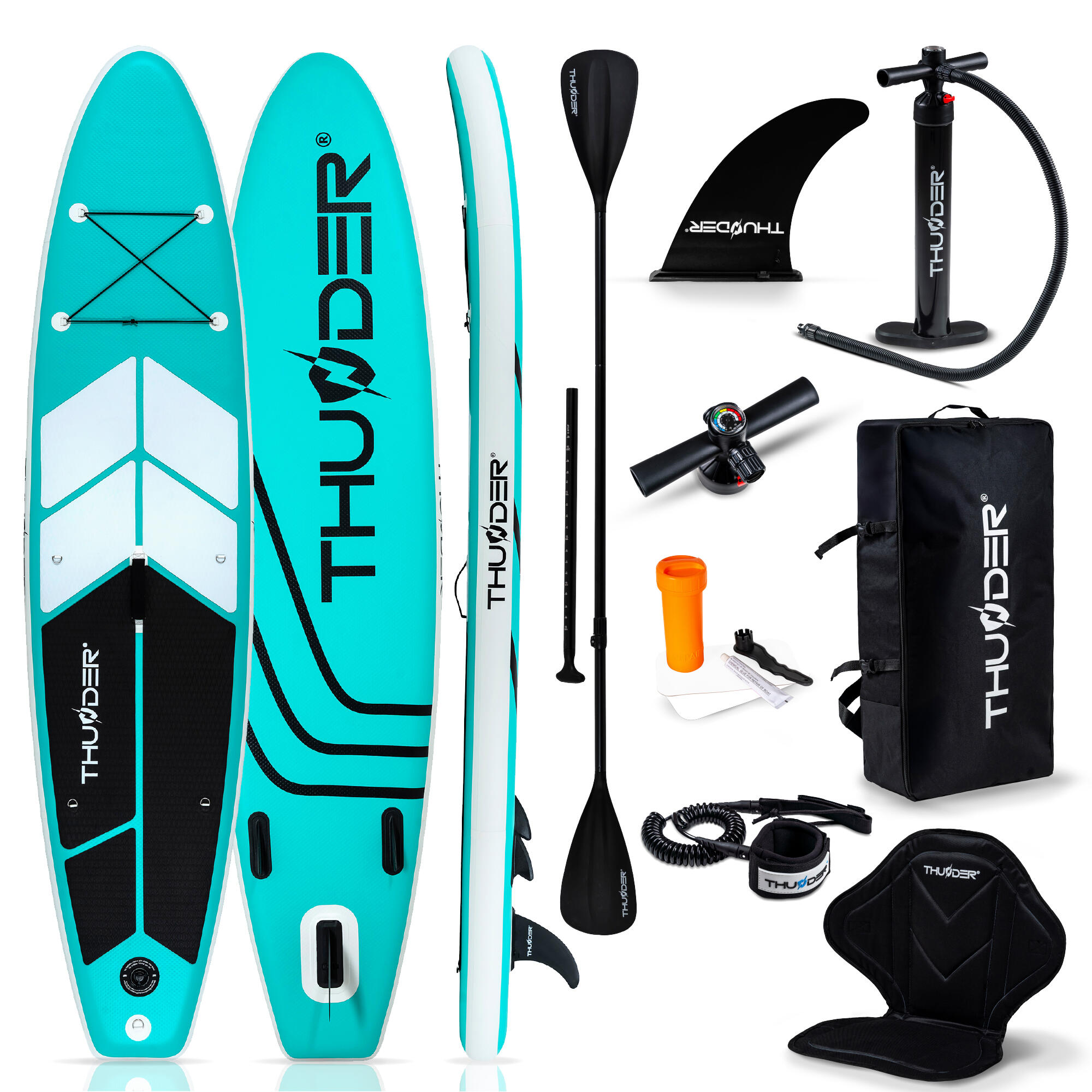 Deska SUP pompowana akcesoria THUNDER COAST-MINT 320cm