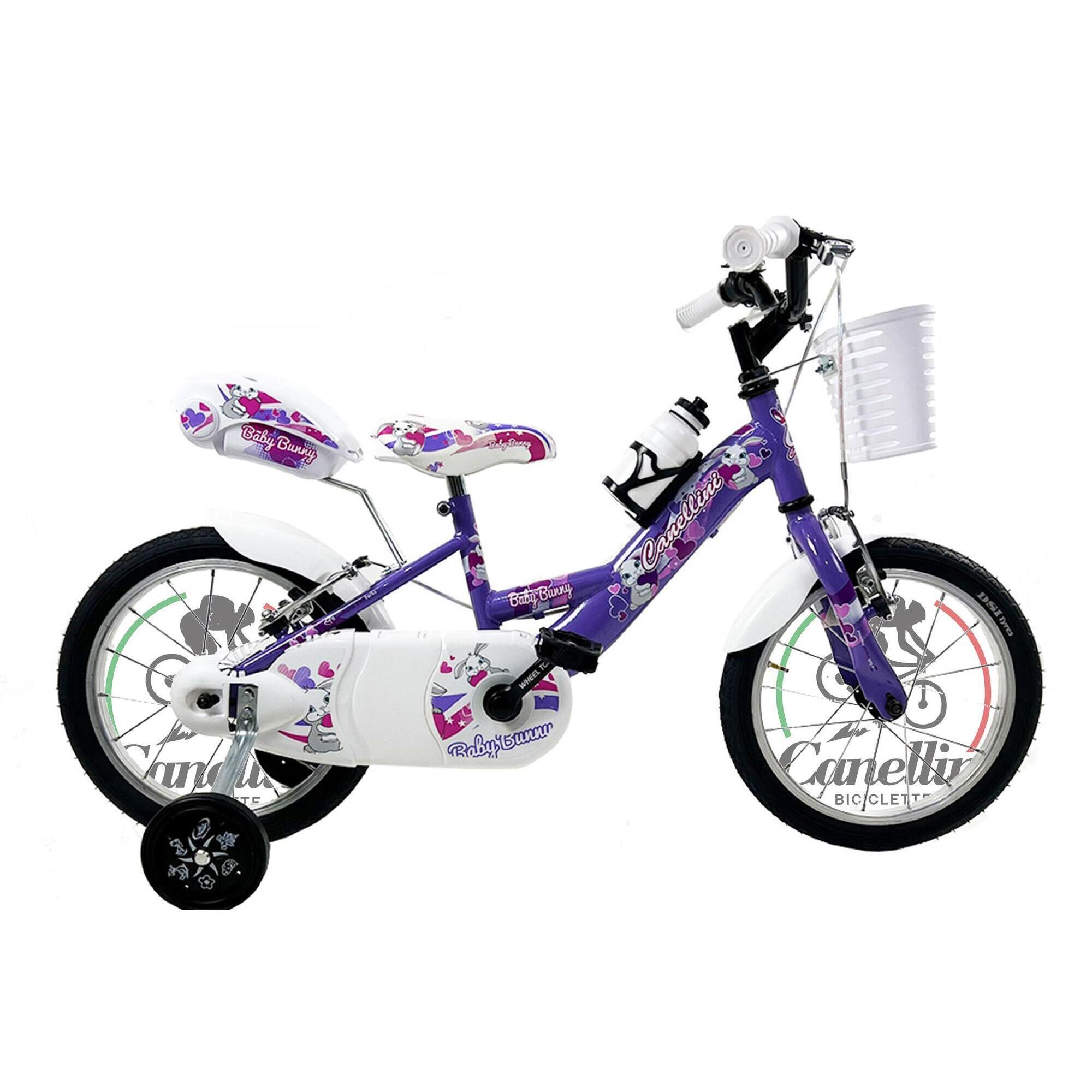 Rower Dziecięcy Canellini VENERE 14" BABY BUNNY - Fioletowy