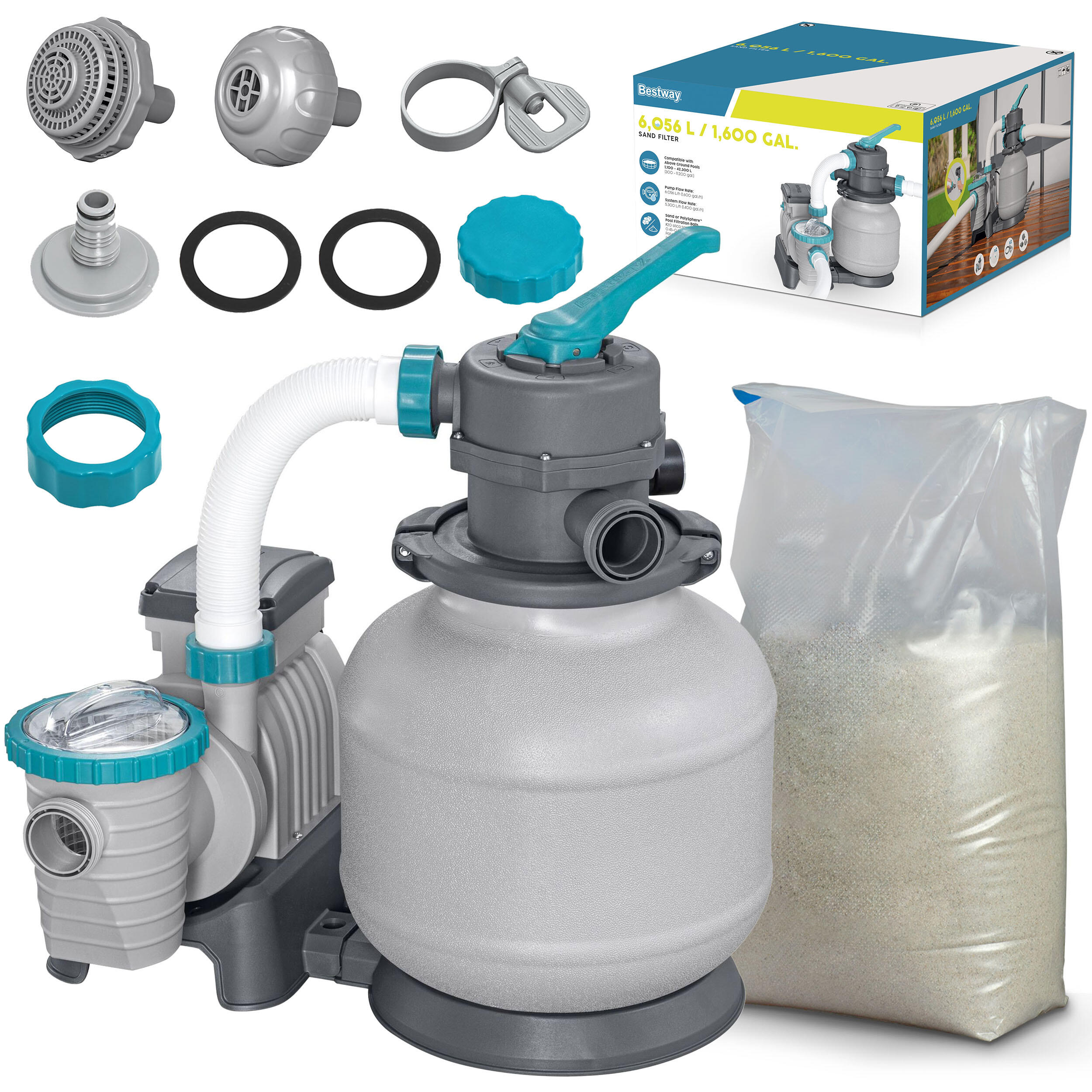 Pompa piaskowa do basenów Bestway 5678 l/h zestaw