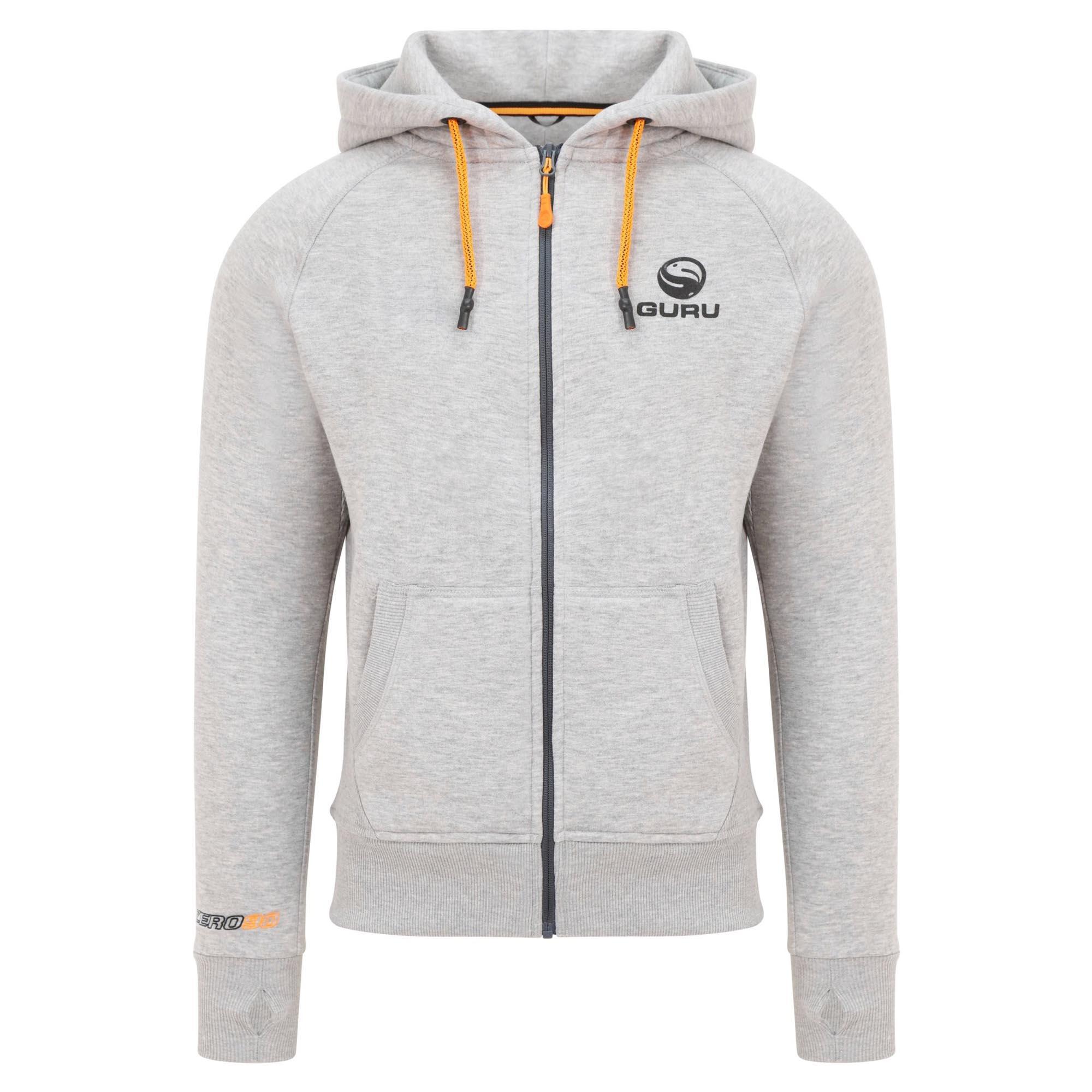 Bluza Męska Wędkarska Z Kapturem Rozpinana Guru Hoodie Aventus Grey