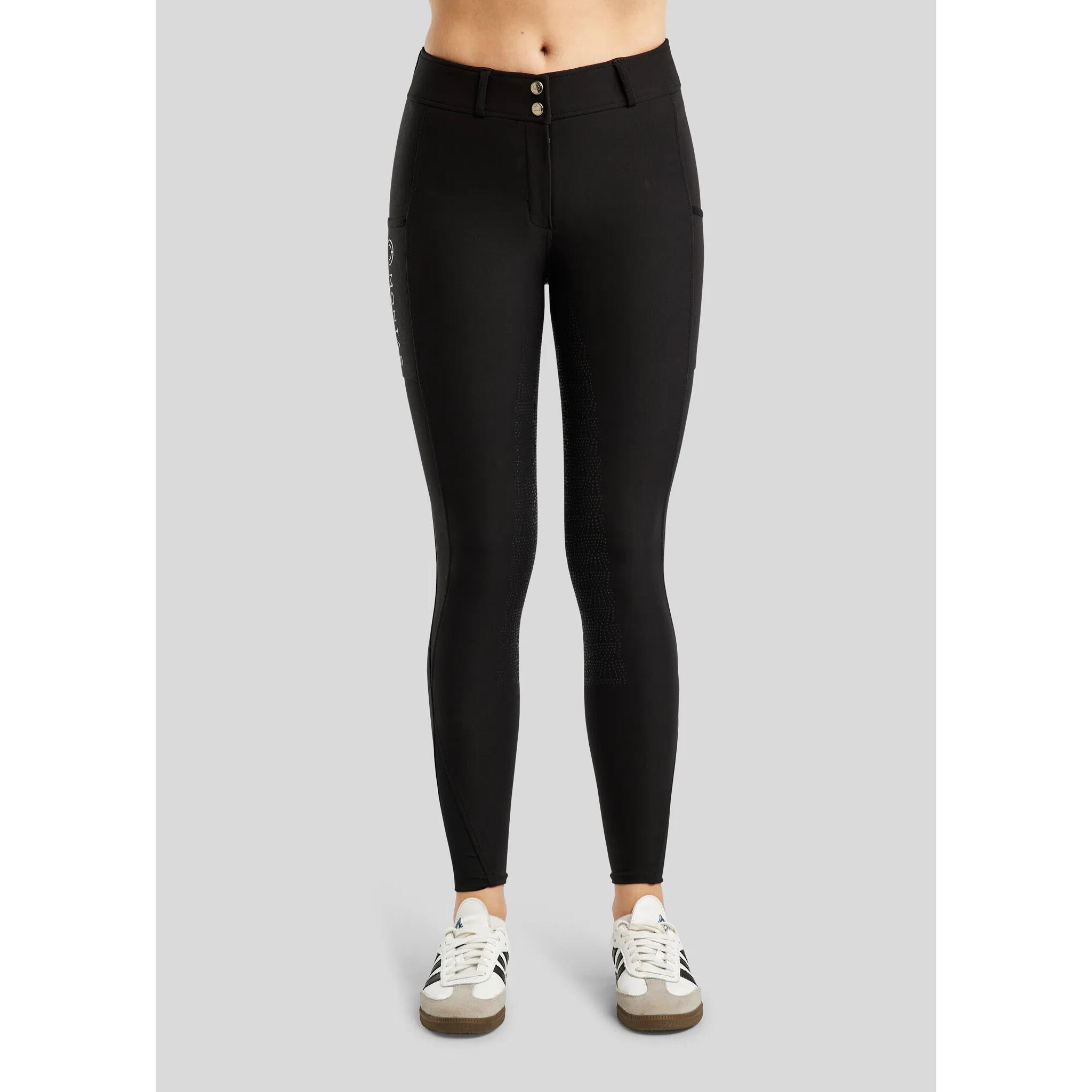 Damskie spodnie jeździeckie o pełnej przyczepności Montar Megan