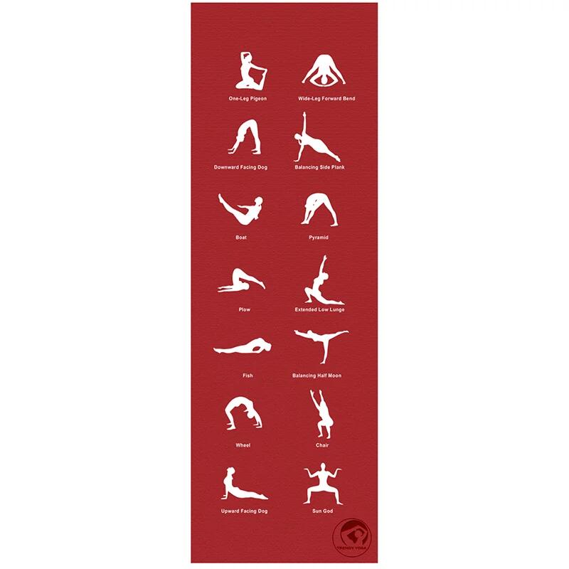 Mata do ćwiczeń jogi Trendy Home 180x60x0,5 cm czerwona