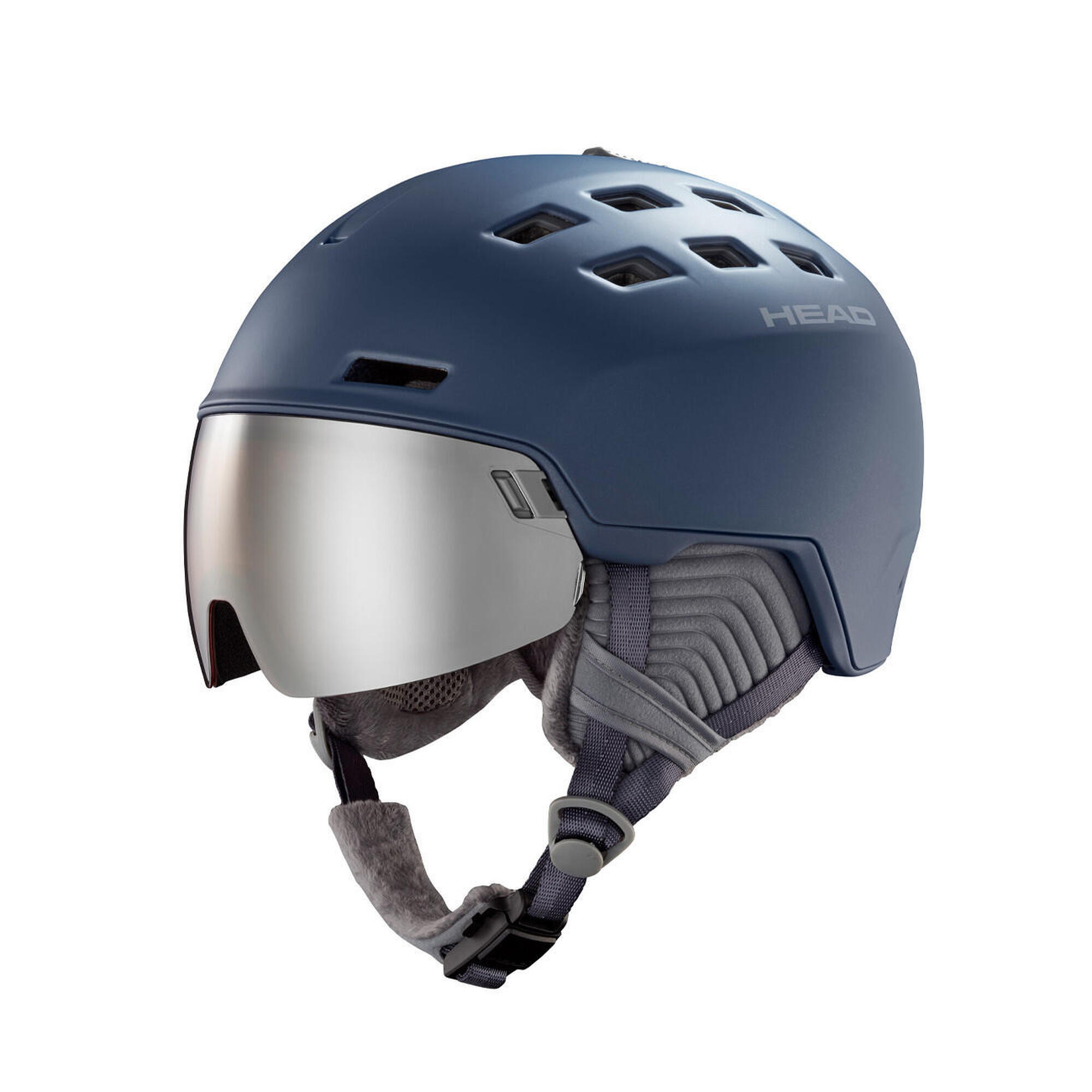 Kask narciarski damski z wbudowaną szybą HEAD RACHEL sparkblue