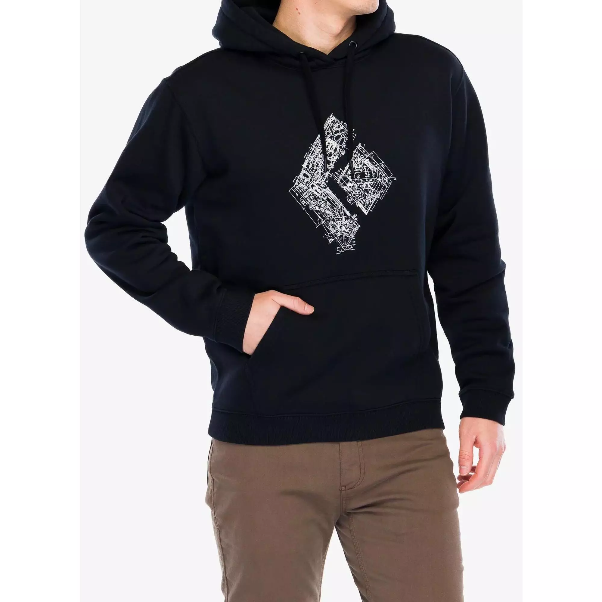 Bluza z kapturem męska Black Diamond Engineered Diamond Pullover Hoody