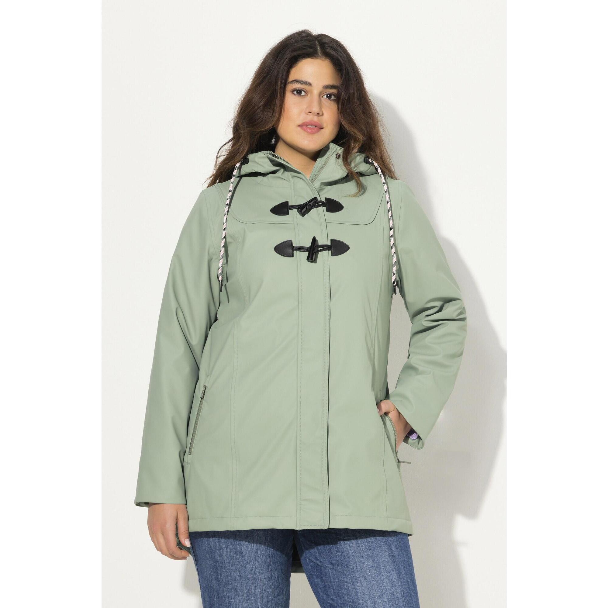 Damskie Kurtka przeciwdeszczowa HYPRAR wodoszczelna kaptur podłużne guziki