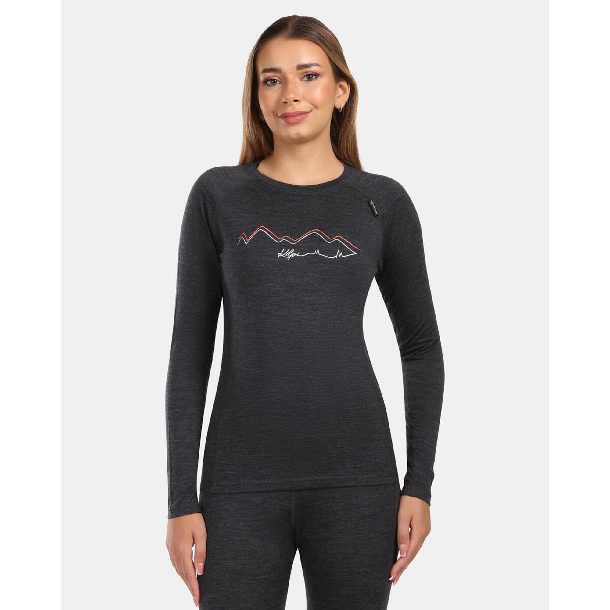 Damska warstwa bazowa z wełny merino Kilpi MAVORA TOP-W