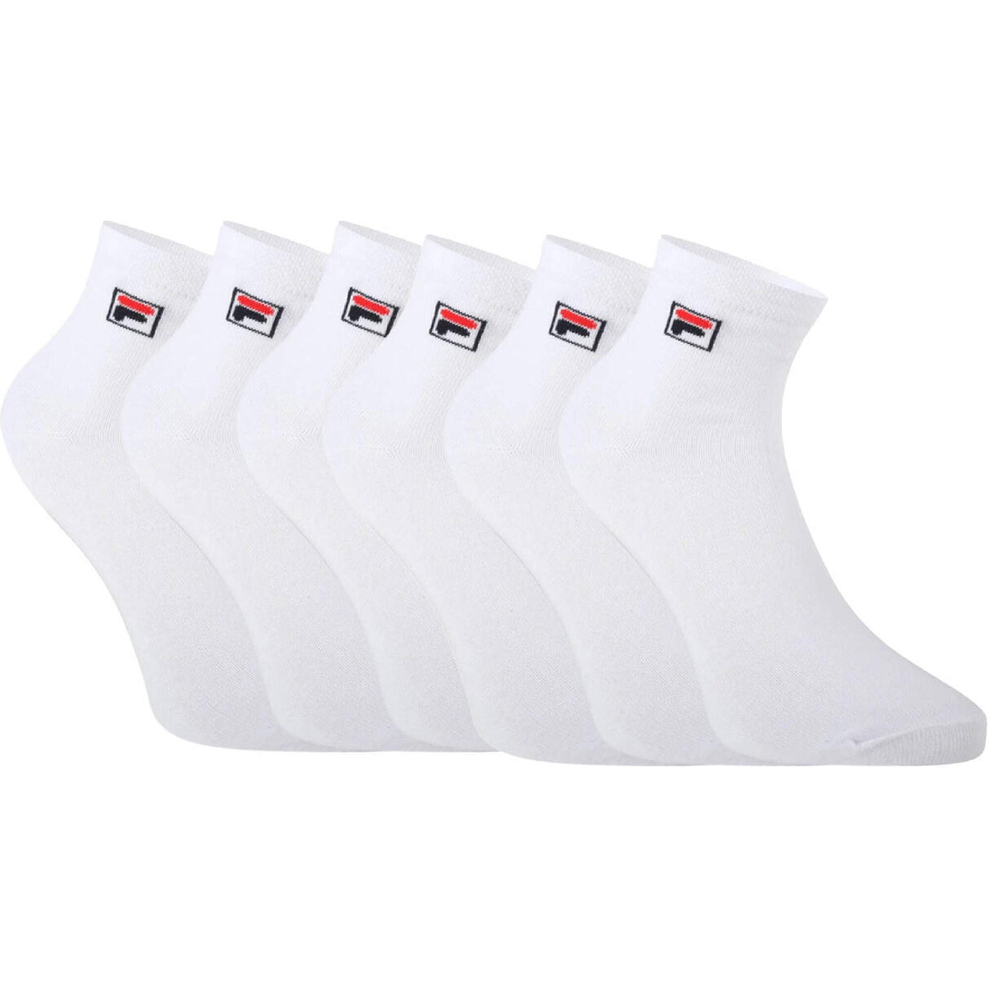 Fila Quarter skarpety 6-pack unisex, biały, 43–46