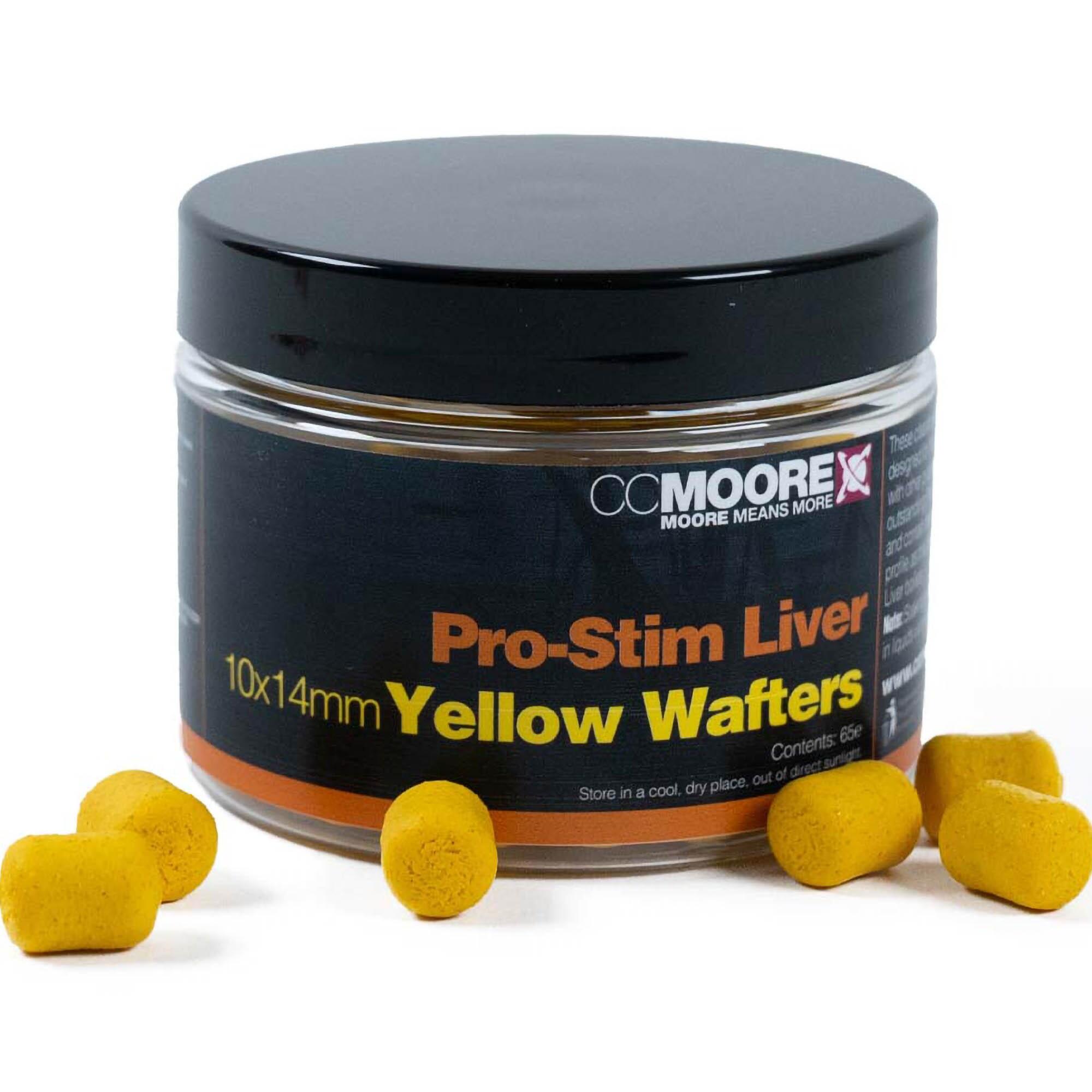 Przynęta Kulki Cc Moore Pro-Stim Liver Yellow Dumbell Wafters 10X14Mm