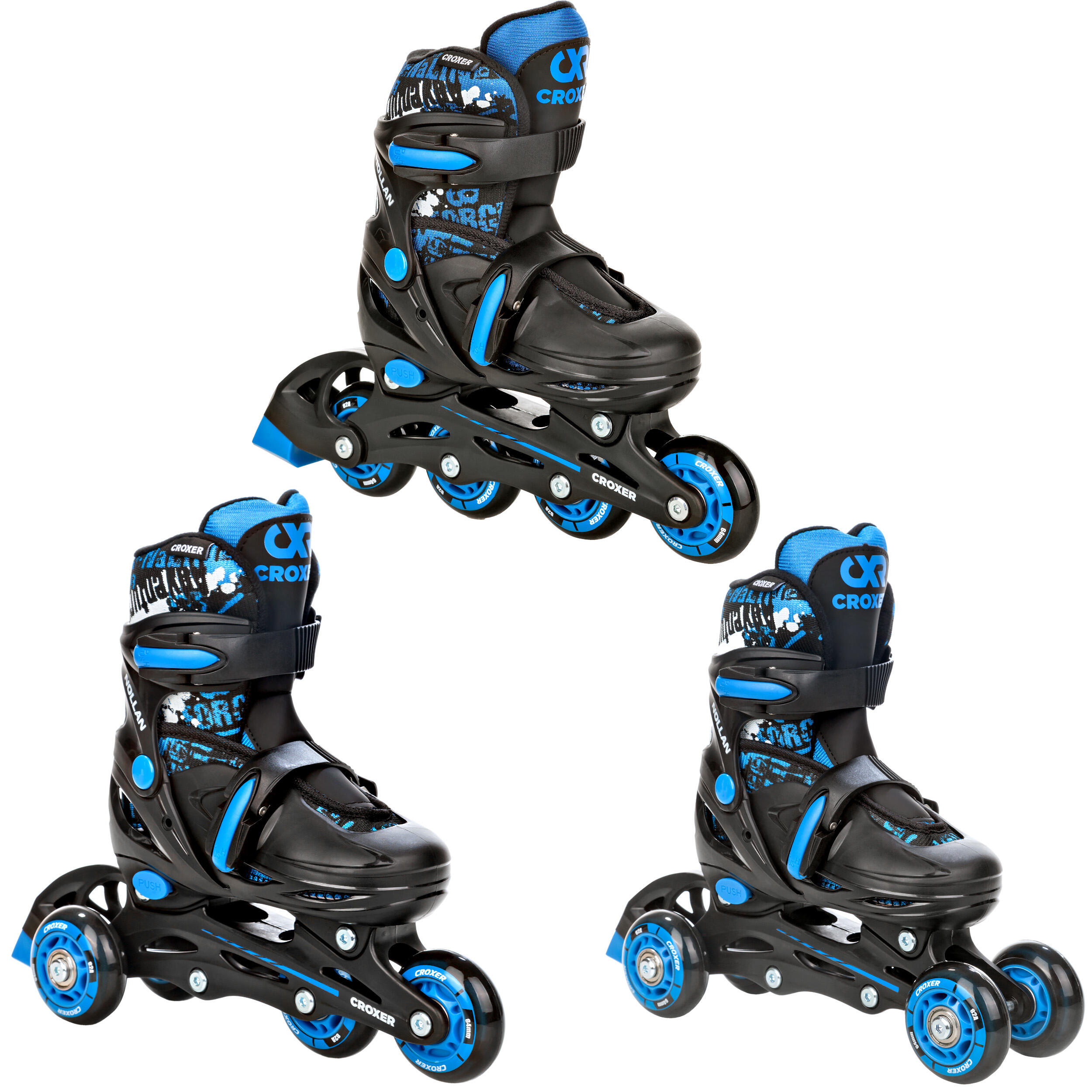 Rolki Wrotki Regulowane 3w1 Croxer Nollan Kółko LED