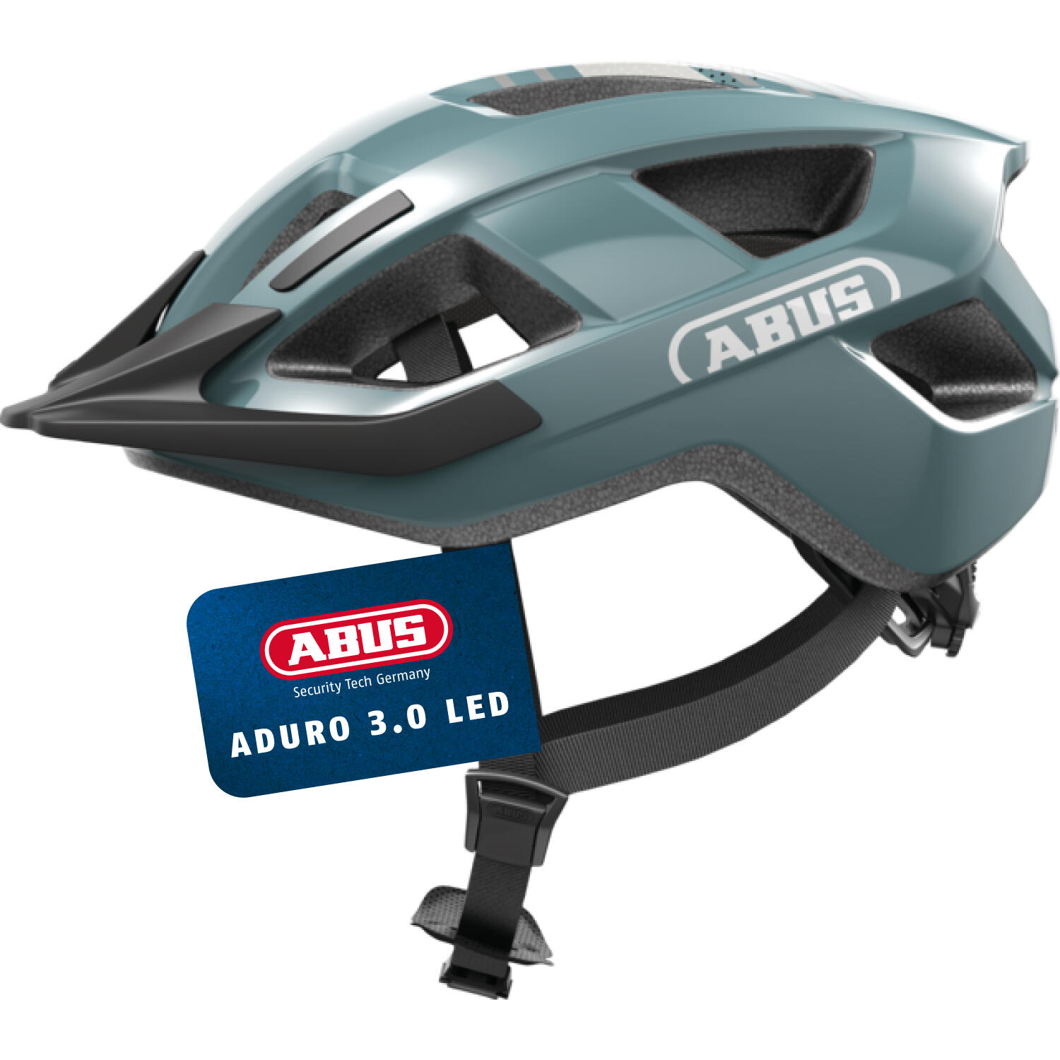 Miejski kask rowerowy Aduro 3.0 LED, niebieski lodowcowy