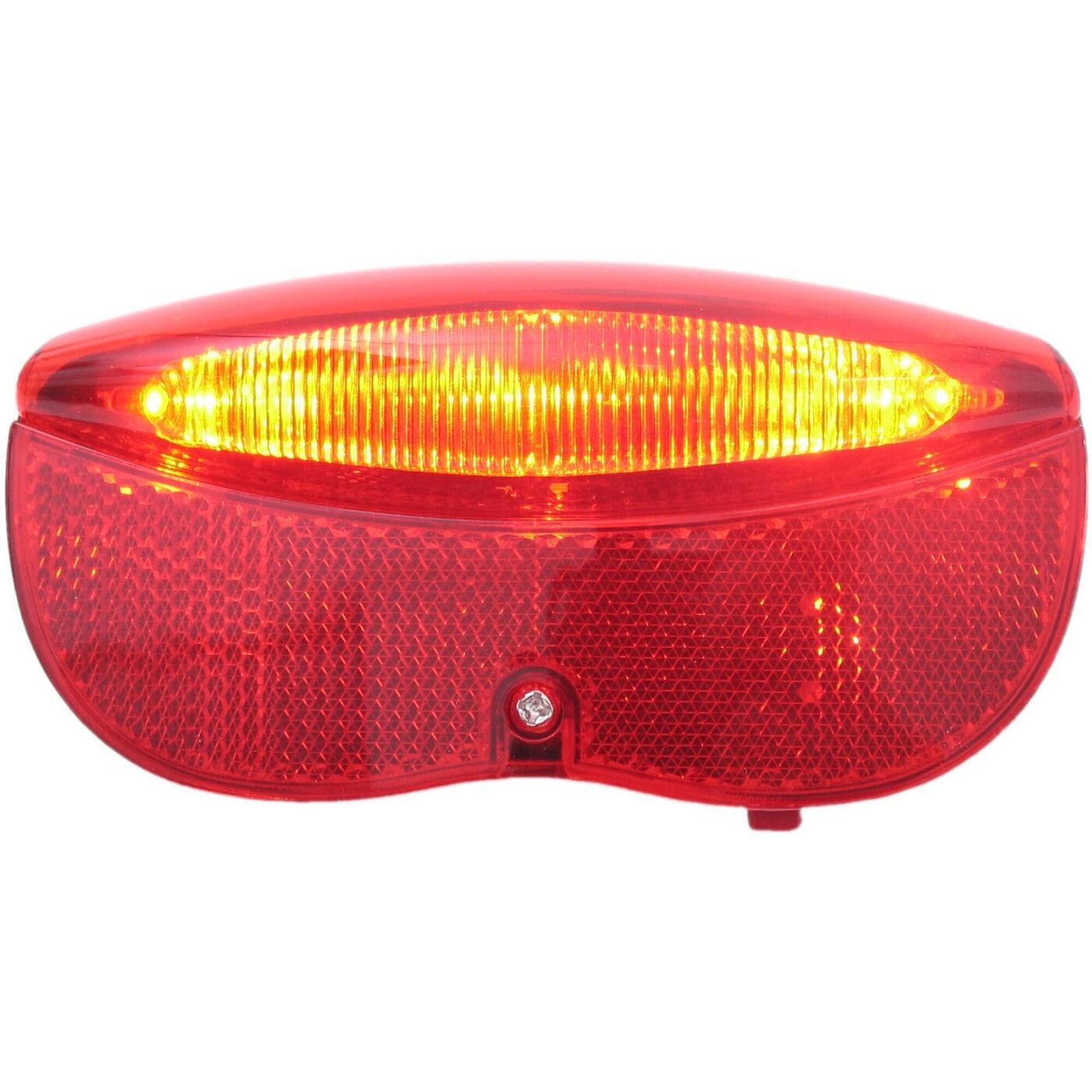 Lampka Tylna Z Bagażnikiem City Luxe - 3 Diody Led Z Bateriami - 80Mm