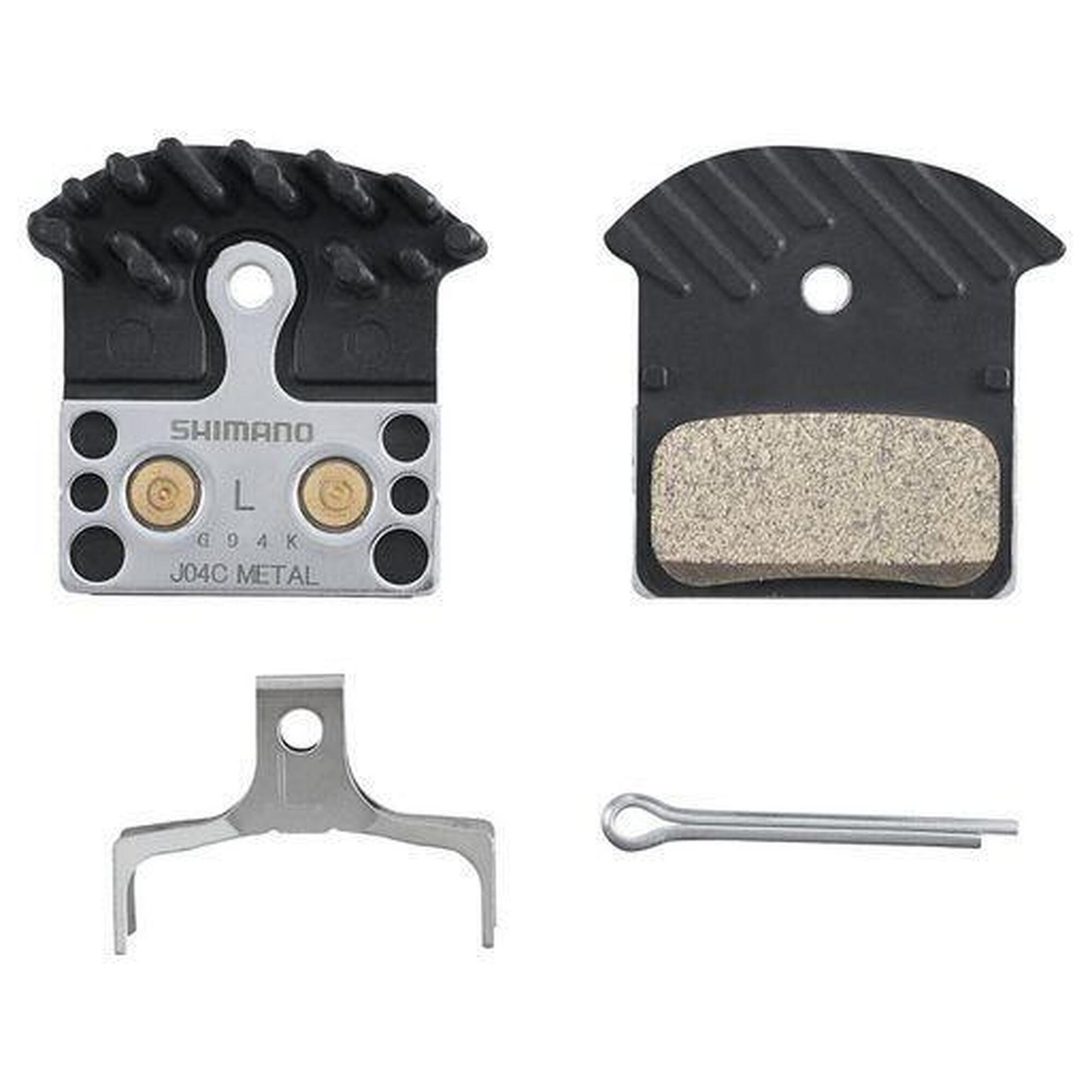 Para metalowych klocków hamulcowych rowerowych z płetwą i sprężyną z przetyczką