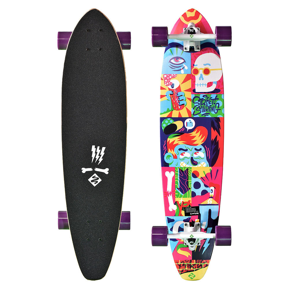 Street Surfing - Cut Kicktail Longboard - Dziecięcy 36 cali - Komiksy - 91 cm
