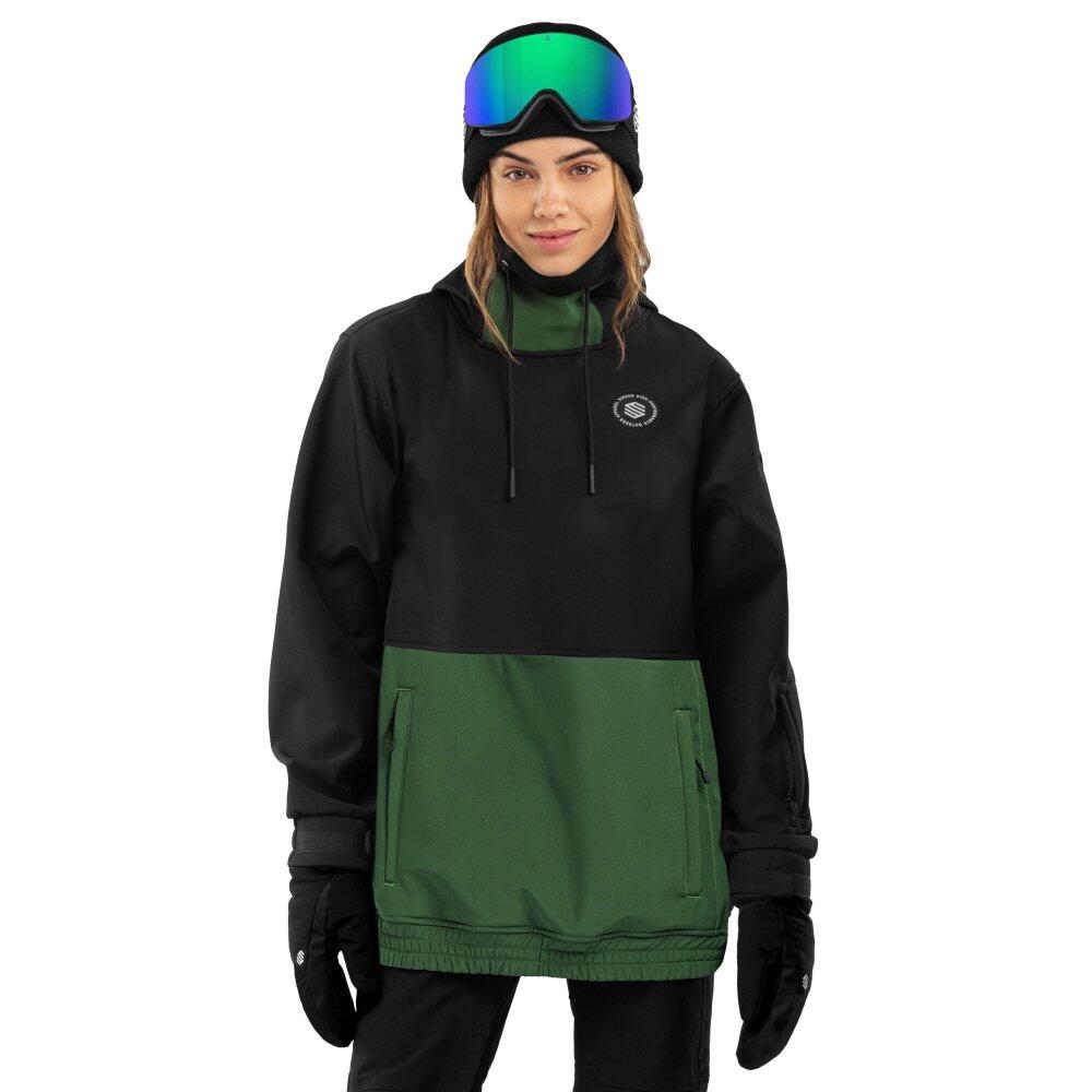 Damska kurtka snowboardowa Sporty zimowe Siroko W1-W Evergreen