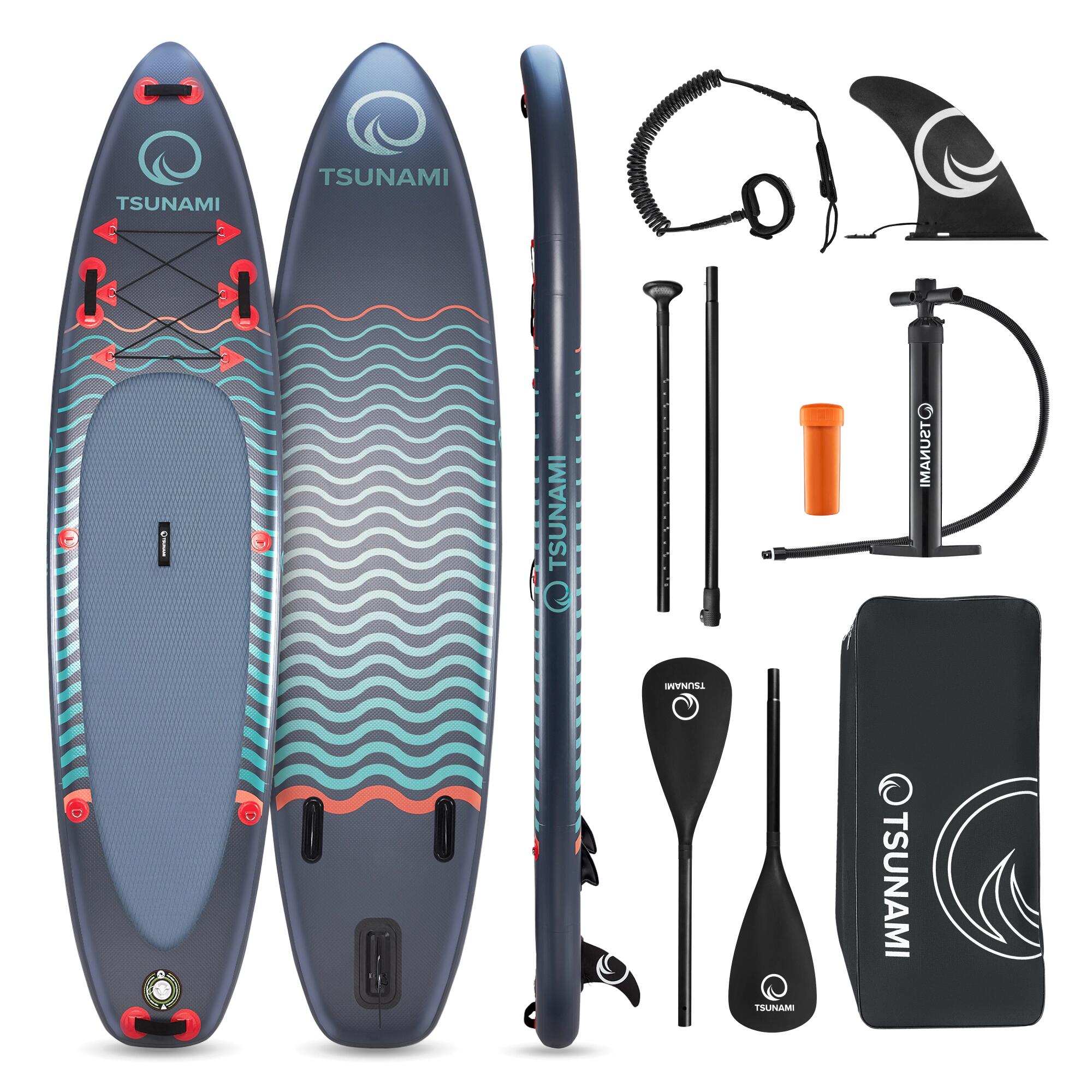 Deska SUP all-round stand up paddle pompowana do pływania TSUNAMI T03 350 cm