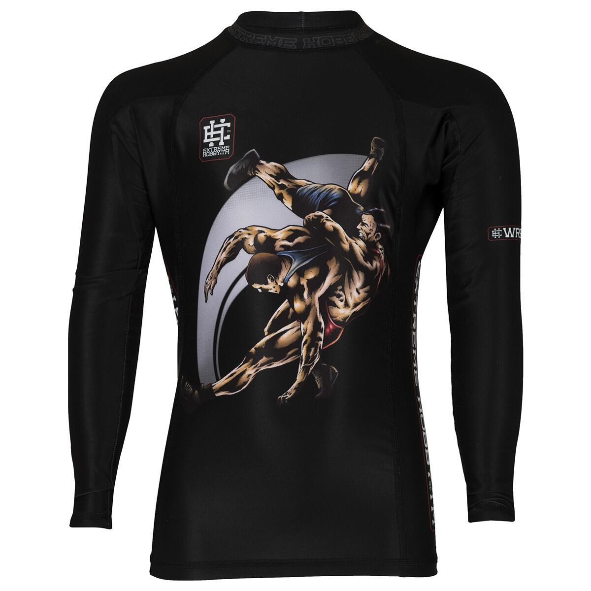 Koszulka Rashguard dla dzieci długi rękaw MMA EXTREME HOBBY WRESTLING