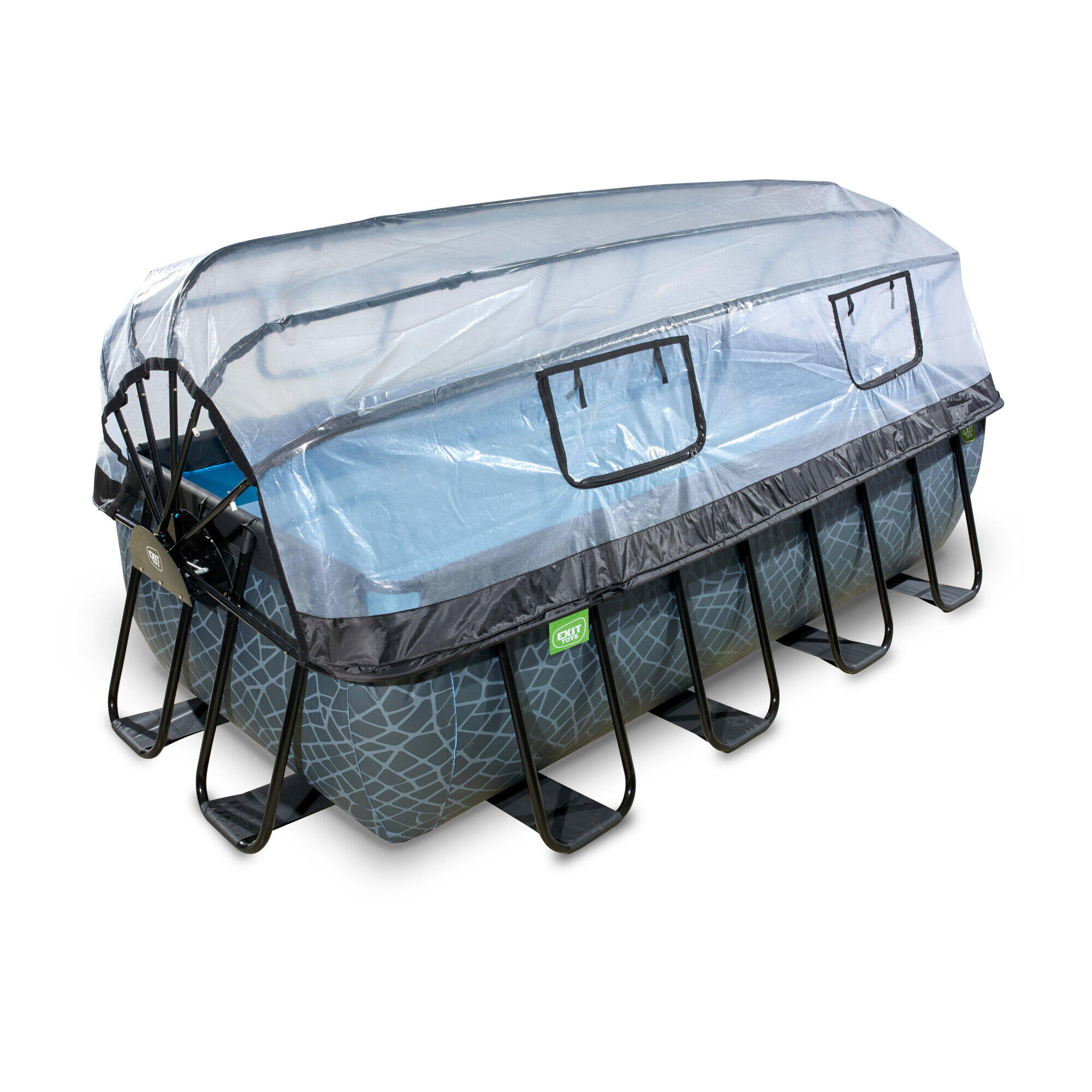 Basen 400x200x100cm z kopułą i filtrem piaskowym i pompą ciepła