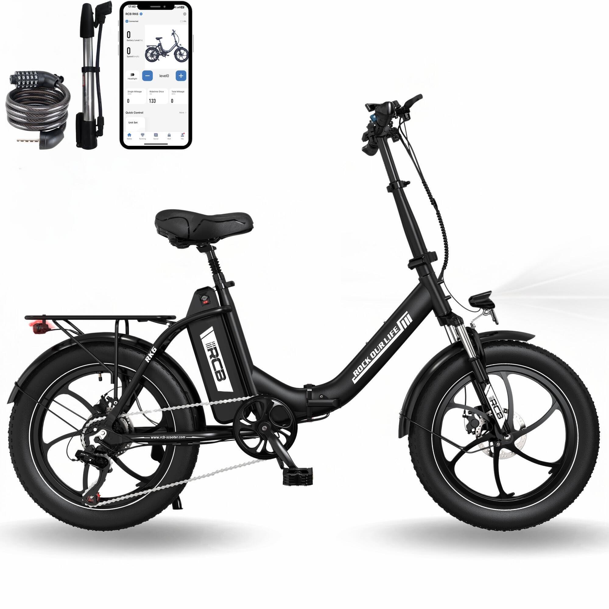 Rower elektryczny składany dla dorosłych 20'' E-Bike 36V 15,6Ah - RCB RK6