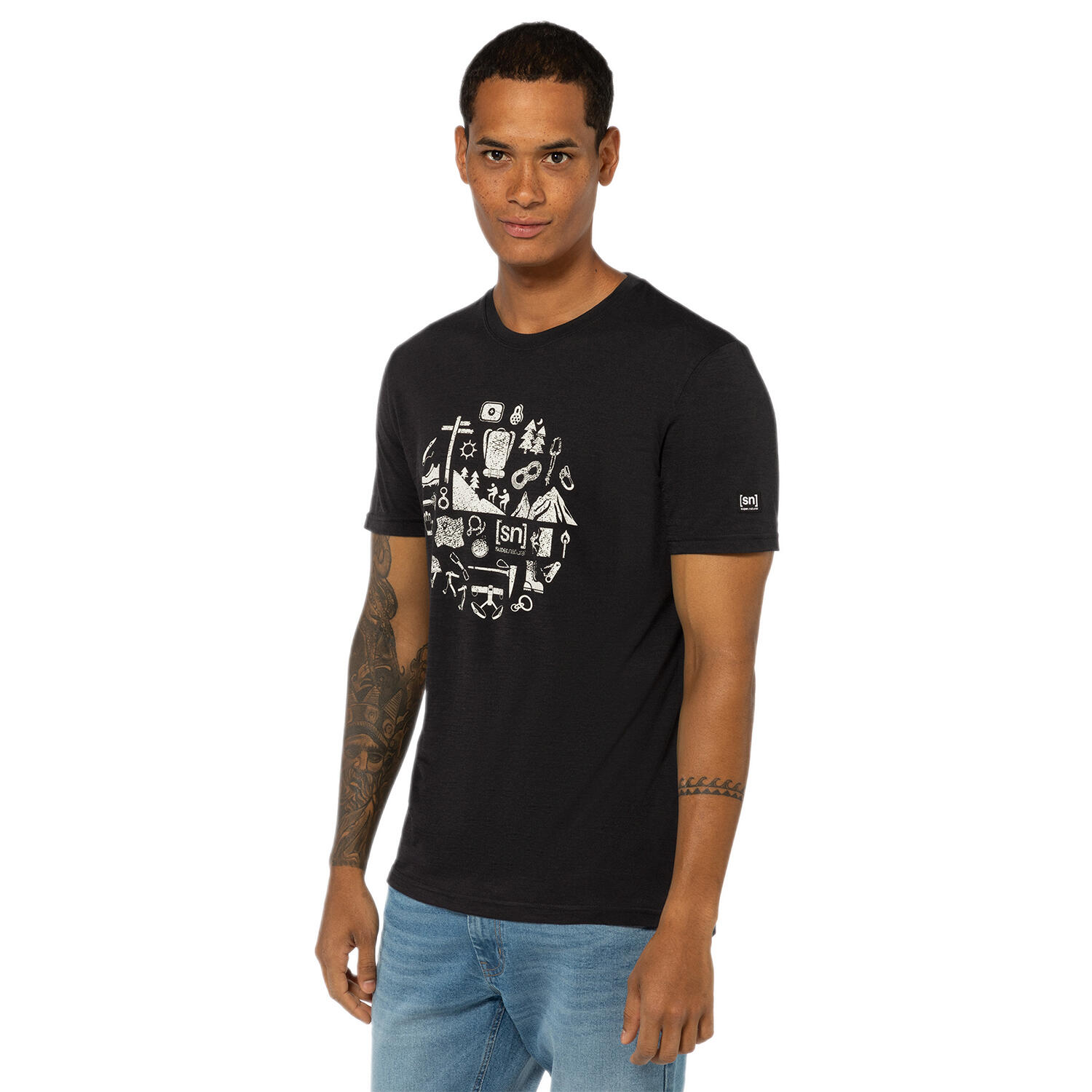 Koszulka męska z merino Super.Natural Men's Well Equipped Tee z krótkim rękawem