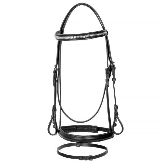 Ogłowie z wodzami dla konia i kuca Start Eris, srebrne zdobienia na naczółku