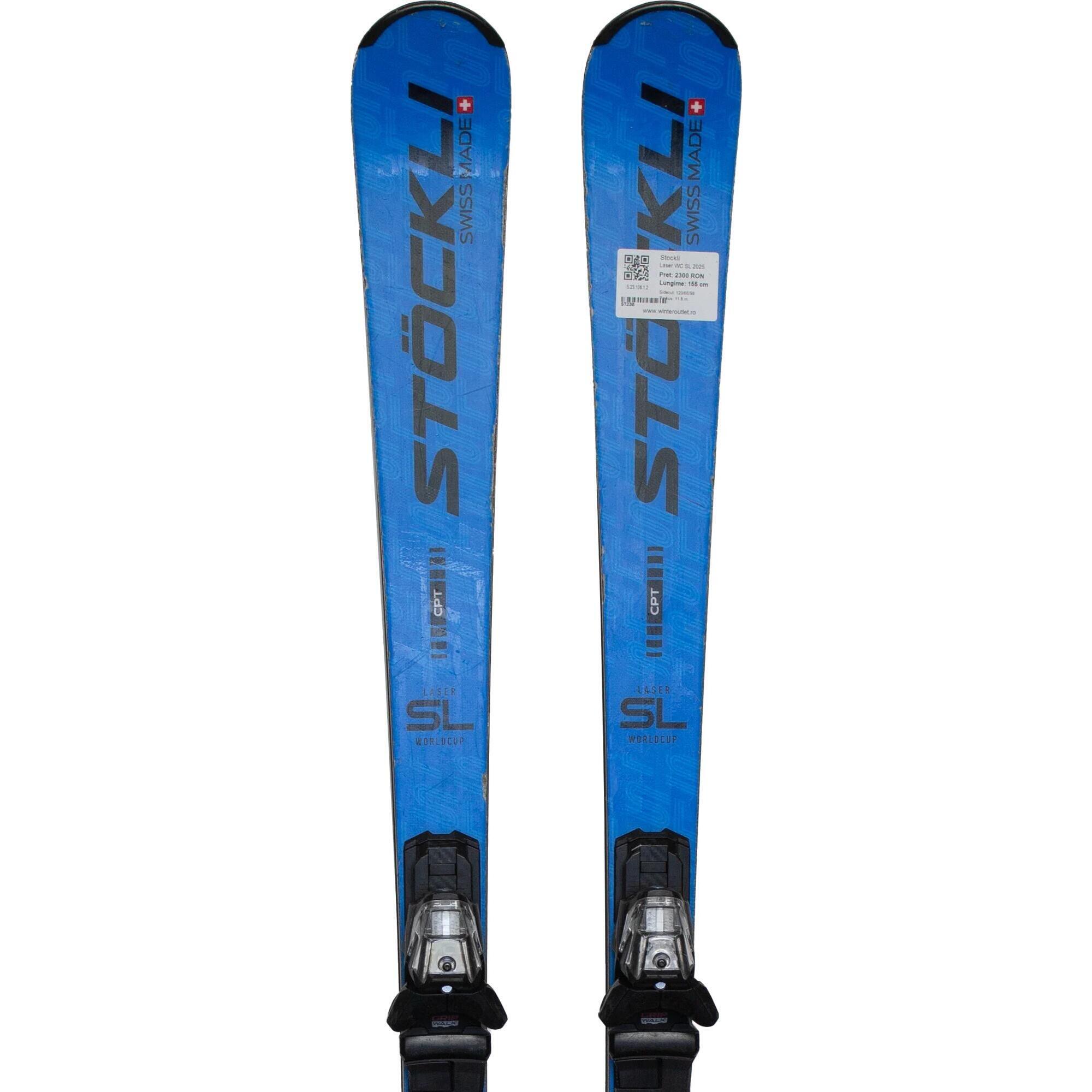 Second Life- Narty STOCKLI Laser WC SL 2025, 155 cm- Stan zadowalający