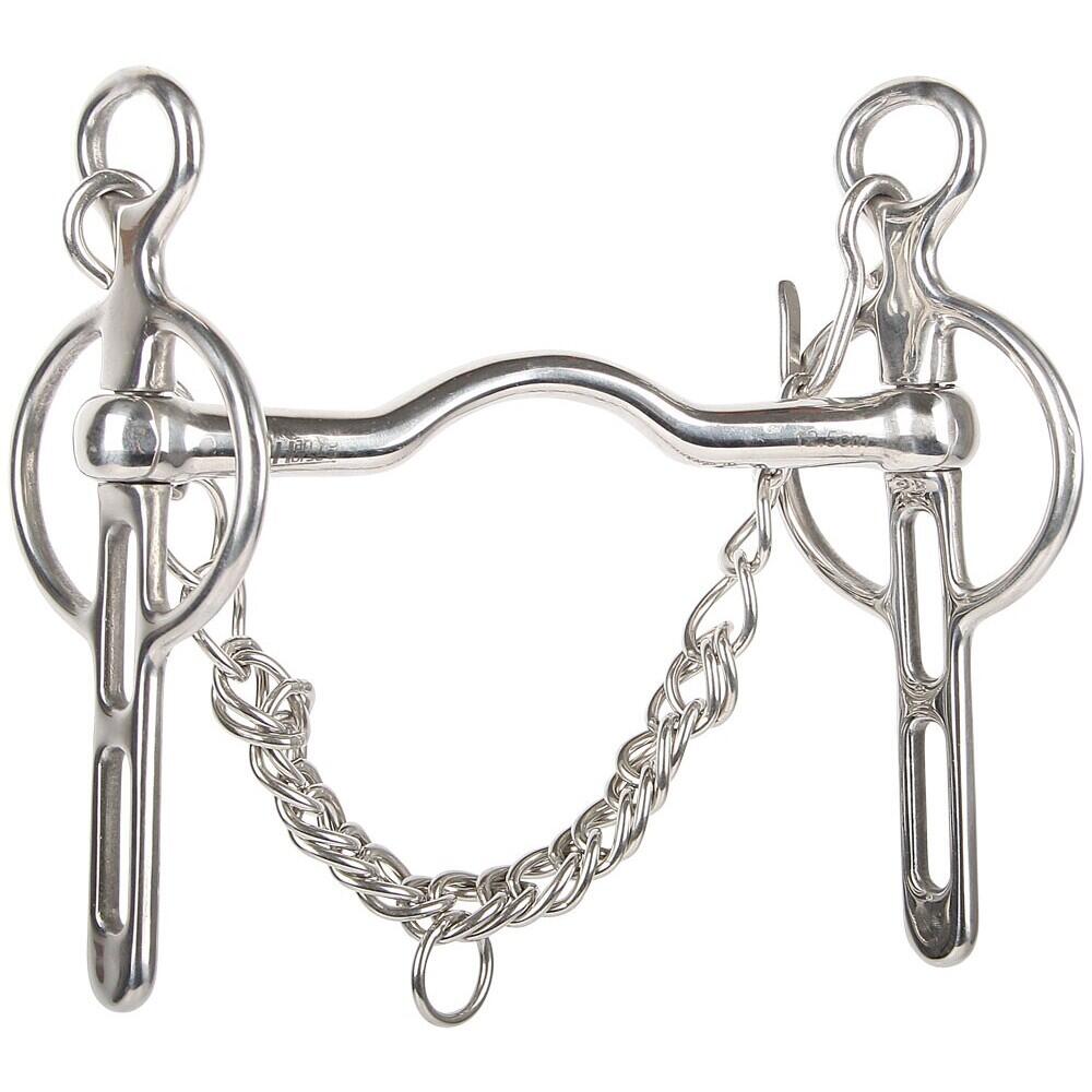 Wędzidło Liverpool dla koni z miejscem na język z 2 pętlami Harry's Horse Horse