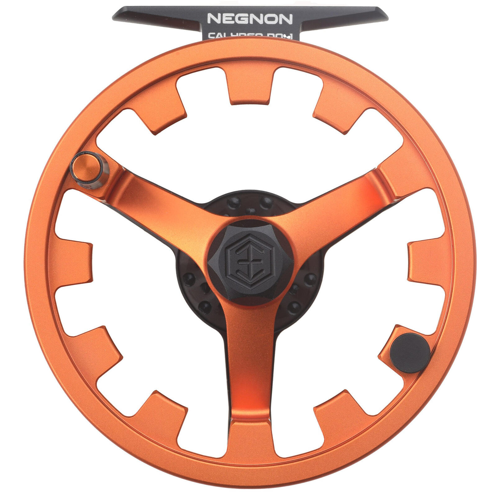 Kołowrotek muchowy - Negnon Calypso Black - Pomarańczowy nr 1