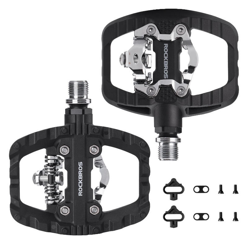 Pedały rowerowe MTB platformowe SPD dwustronne Rockbros PD303 nylonowe