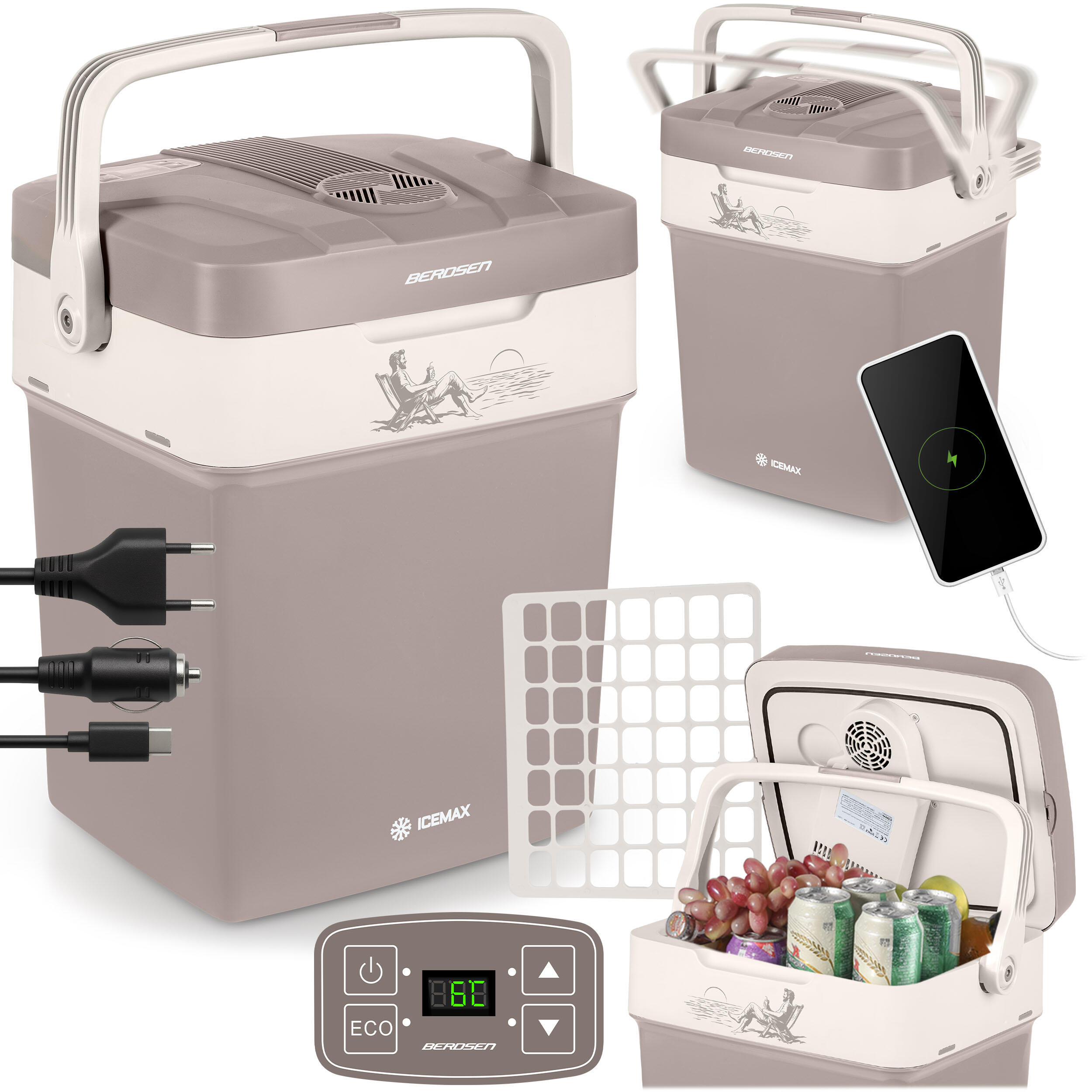 Lodówka turystyczna samochodowa Berdsen 12V/230V 29l