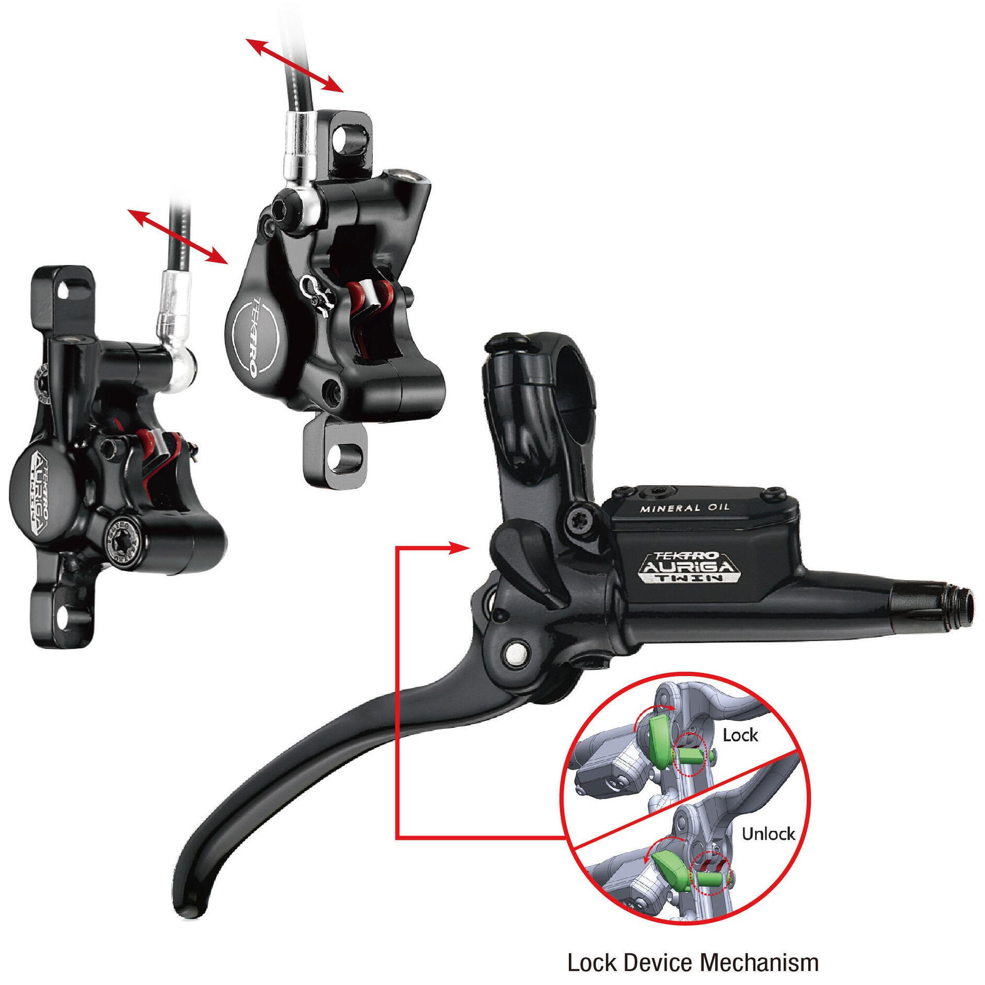 Zestaw Hydraulicznych Hamulców Tarczowych Hd-T525 Auriga Twin Cargo - Lewy