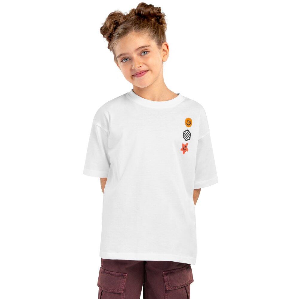 Koszulka bawełniana lifestyle krótki rękaw dziewczęca Joy-G