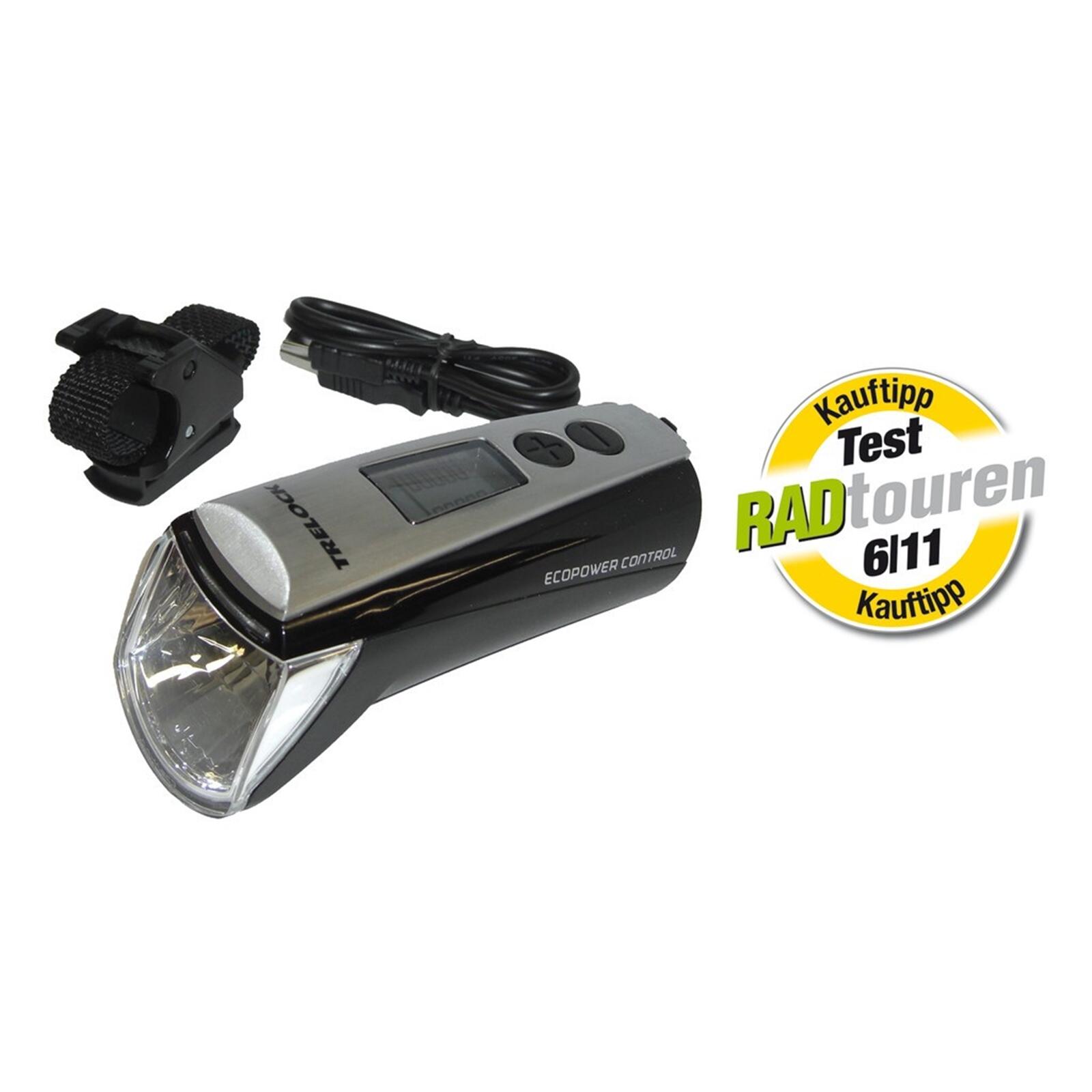 zasilane bateryjnie ledowe oświetlenie przednie Trelock Control ion 70 LS950