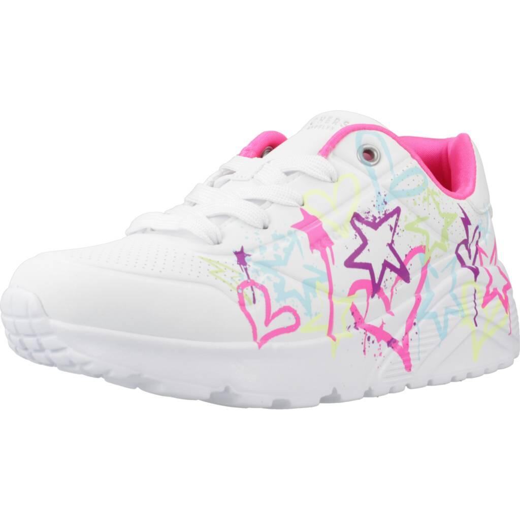 Chaussures Fille UNO LITE - MY DRIP WMN Blanc Blanc SKECHERS