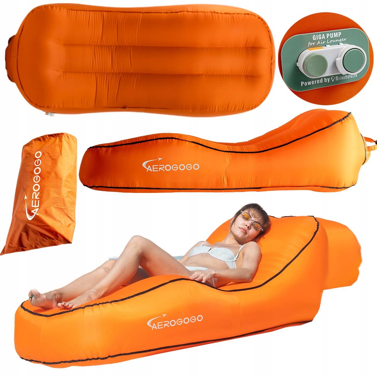 Materac samopompujący ze wsparciem dla kręgosłupa Aerogogo CS1 Orange