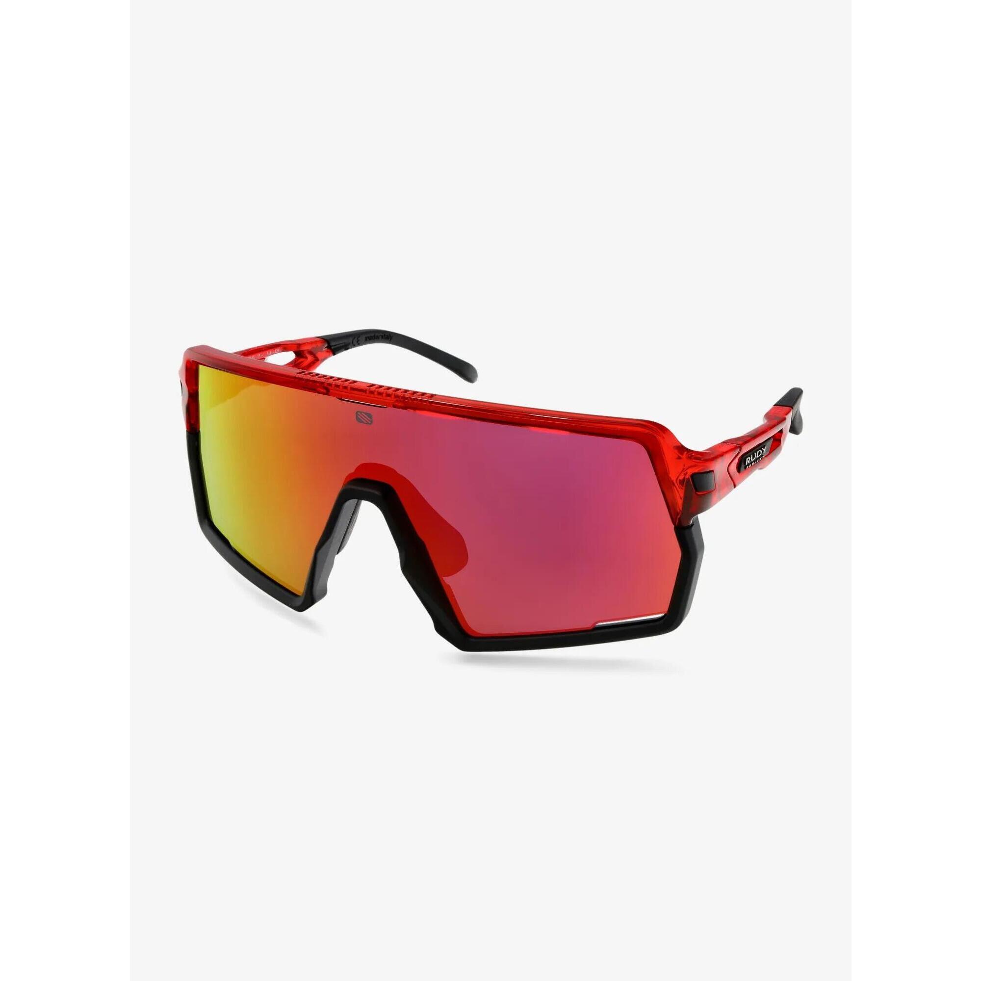 Okulary rowerowe Rudy Project Kelion - crystal red/multilaser red
