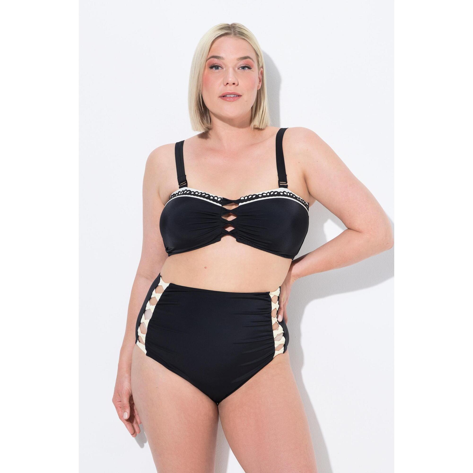 Damskie Bikini wstążki miękkie miseczki regulowane ramiączka wysoki stan