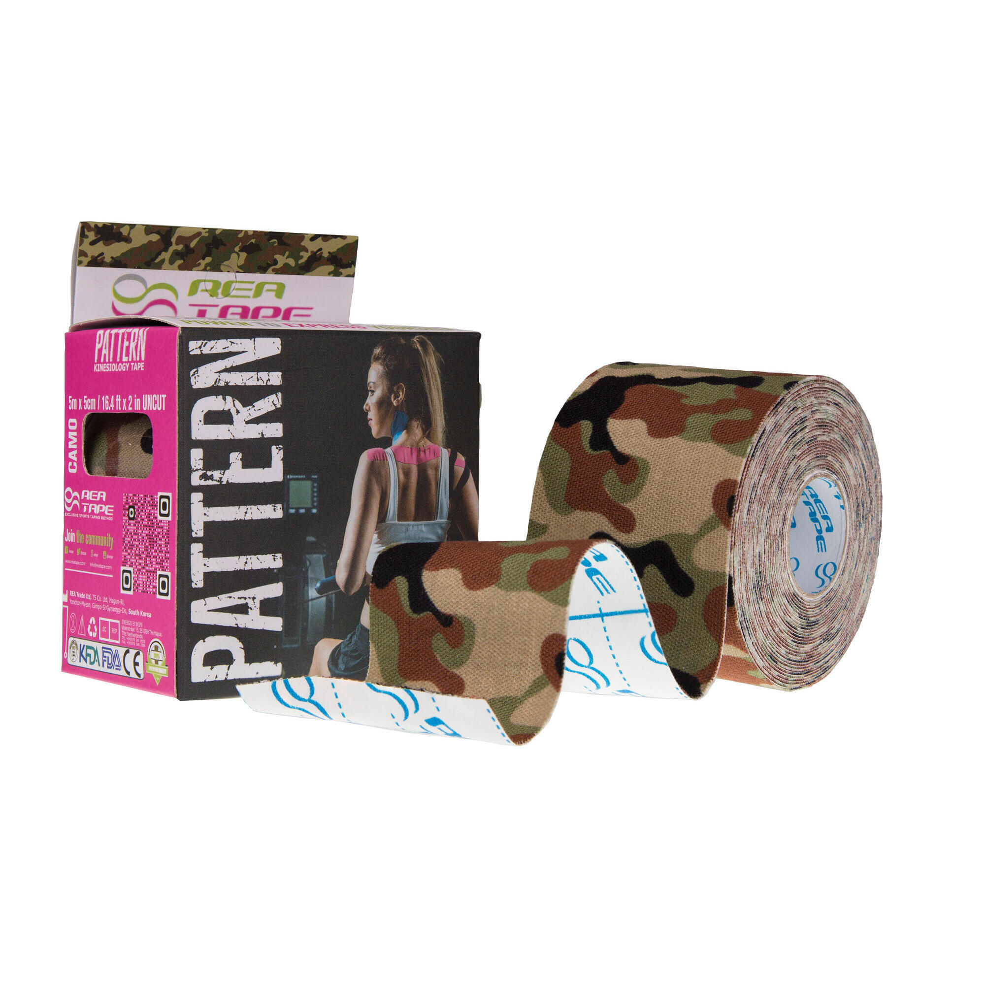 Profesjonalna taśma do kinesiology tapingu marki REA TAPE PATTERN