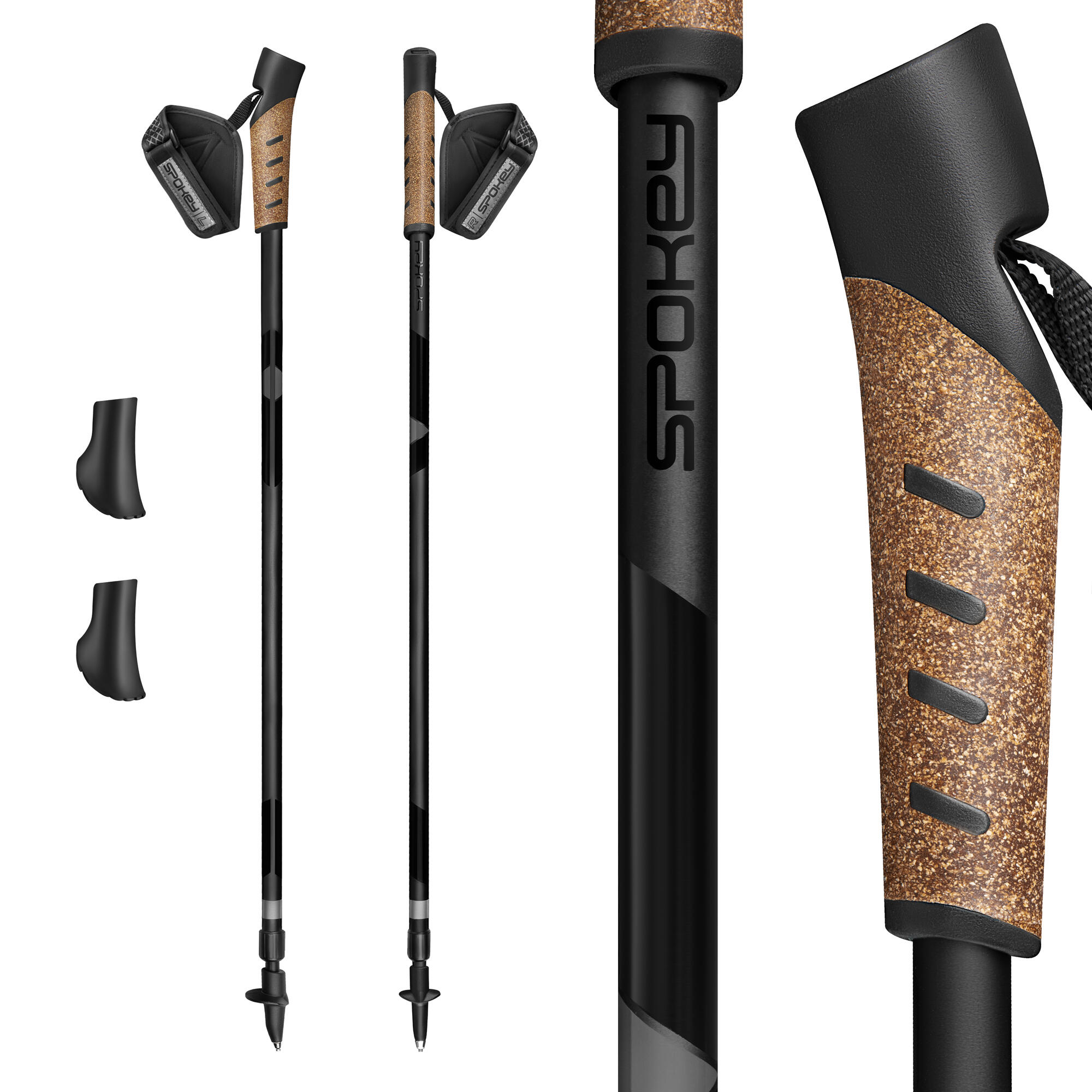 Kije Nordic Walking teleskopowe z amortyzacją Spokey Peak
