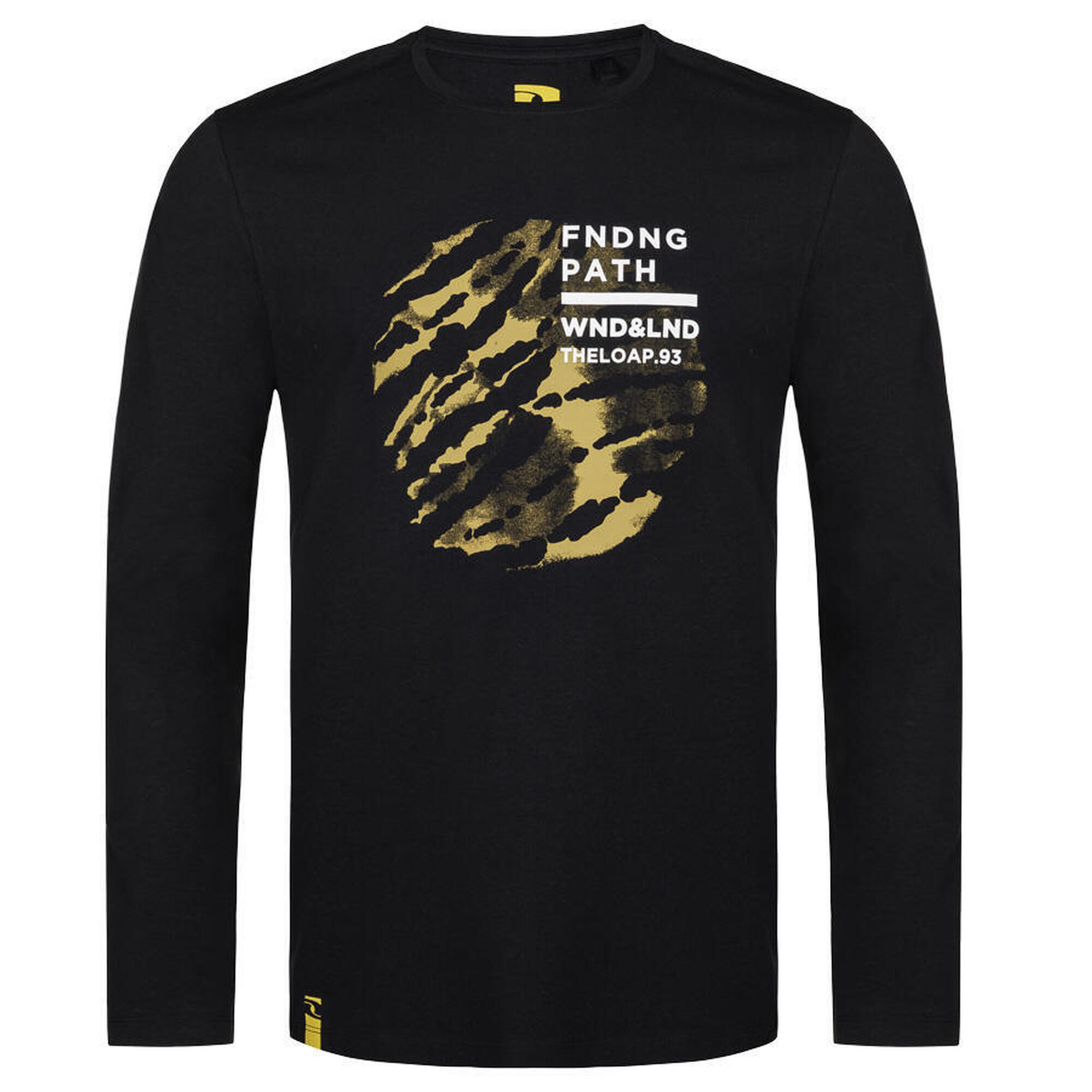 Koszulka męska Loap Aldar z długim rękawem, czarna, 2XL