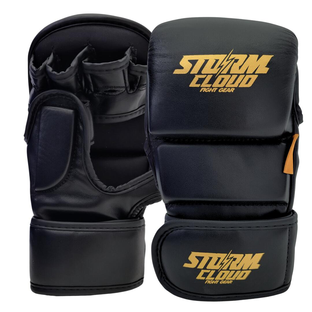 Rękawice MMA StormCloud Sparingowe 7oz Rookie Czarne/Złote M/L